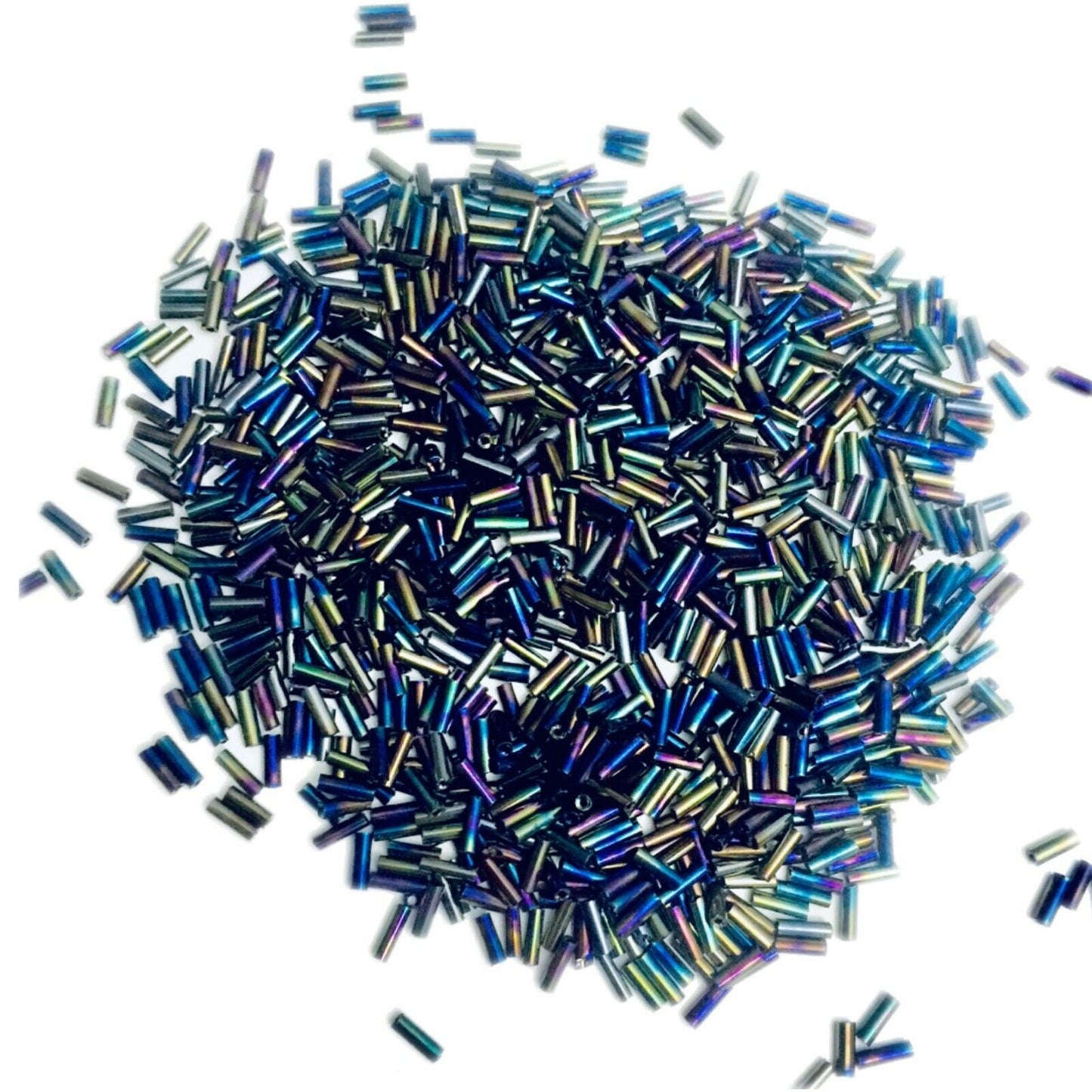 1100+ Bugle Glass 6.5-7.5mm Tube Seed Beads - Choose Your Colour