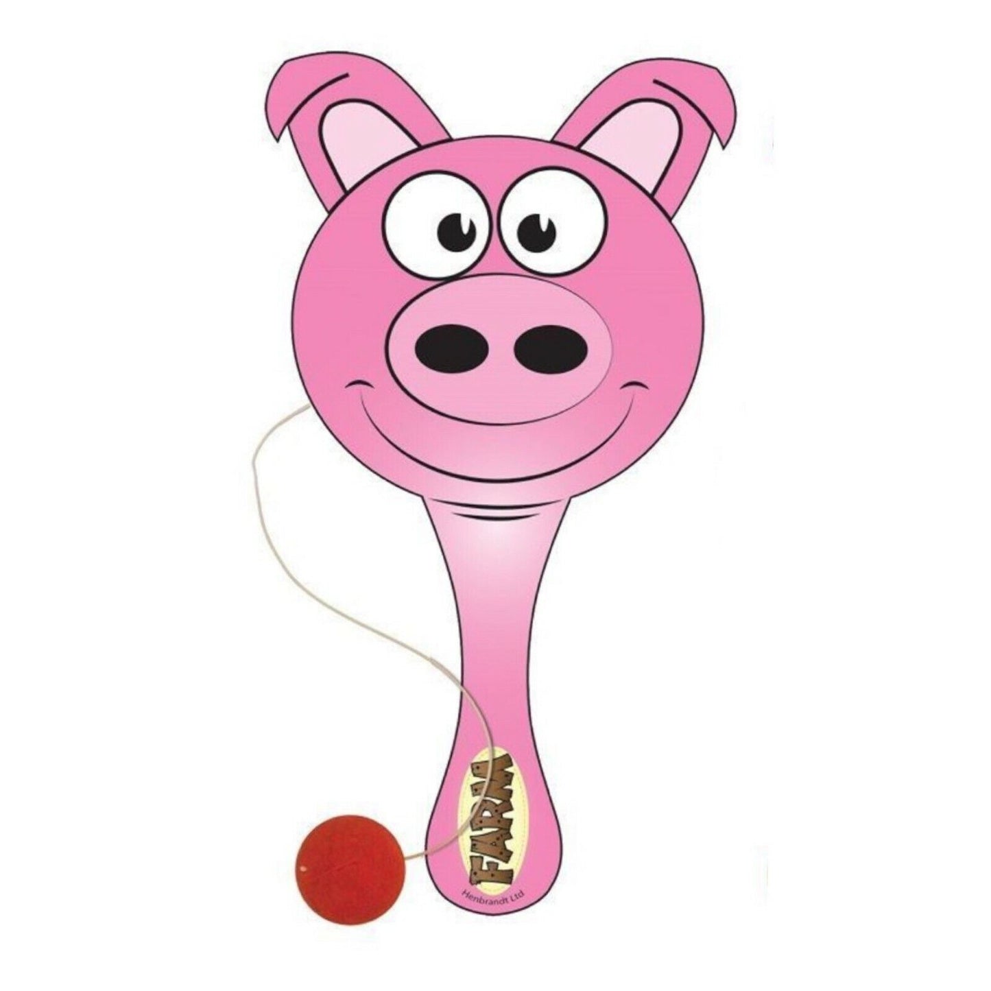 Farm Animal Wooden Paddle and Ball Toy - 6 Animals to Choose
