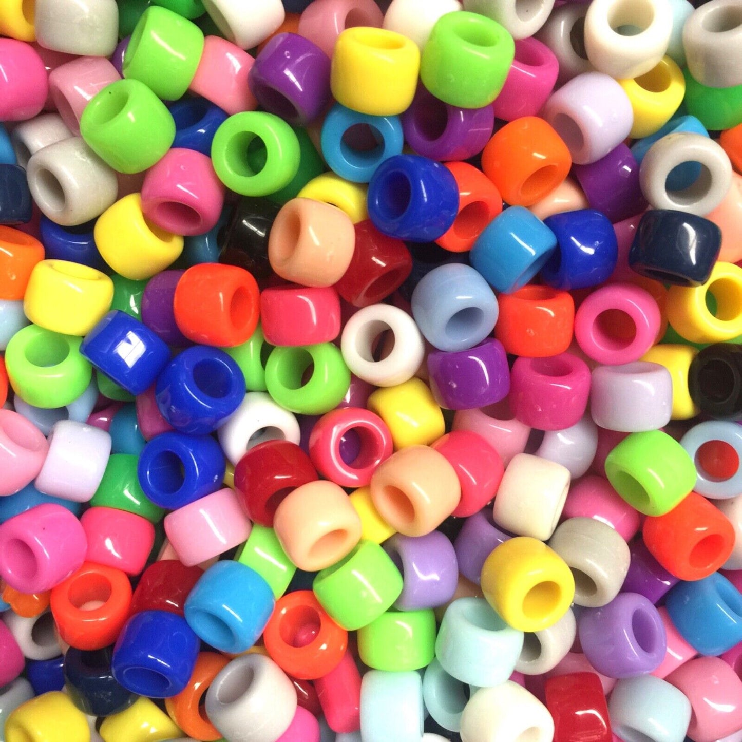100x Smooth No Joint No Lines High Quality Pony Beads - Choose Your Colour