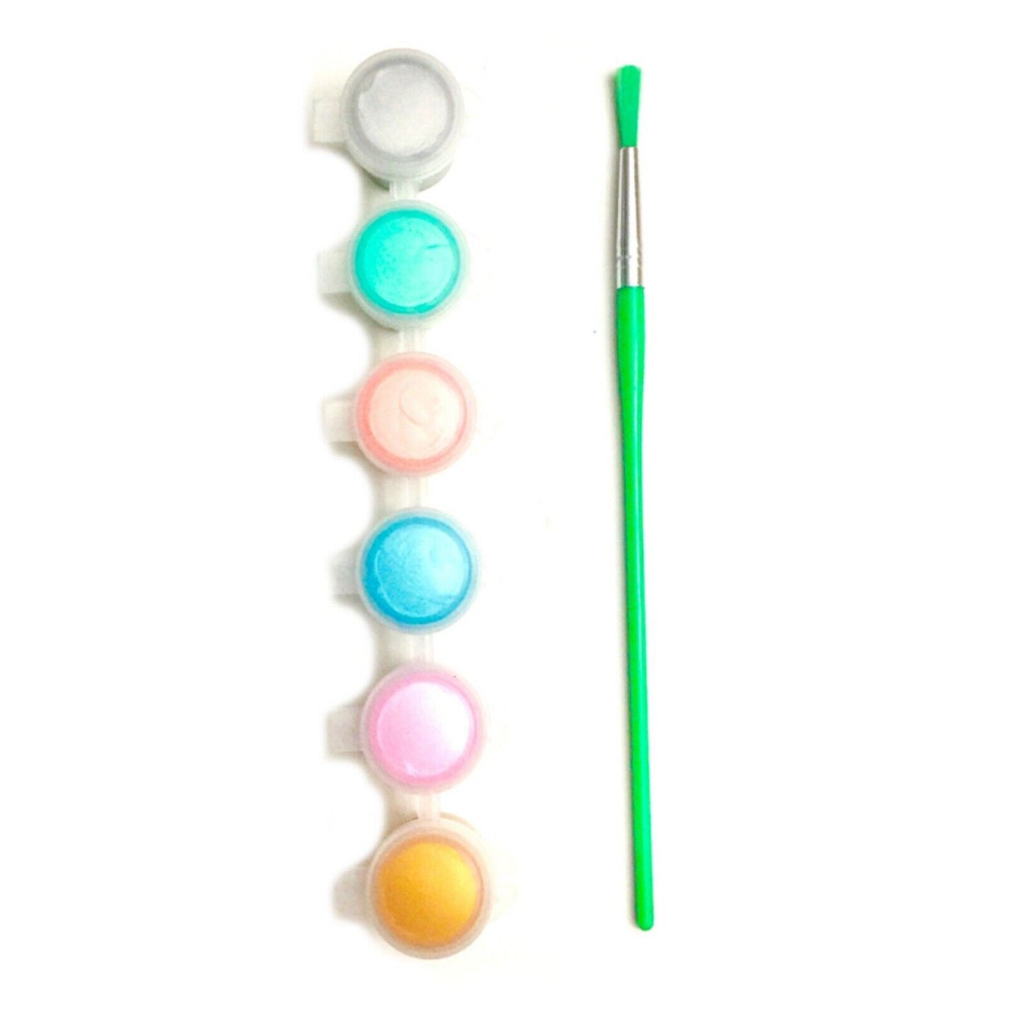 1x Set of 6 Mini Ready Mix Paint Pots w/ Brush - Pick you Colour Theme