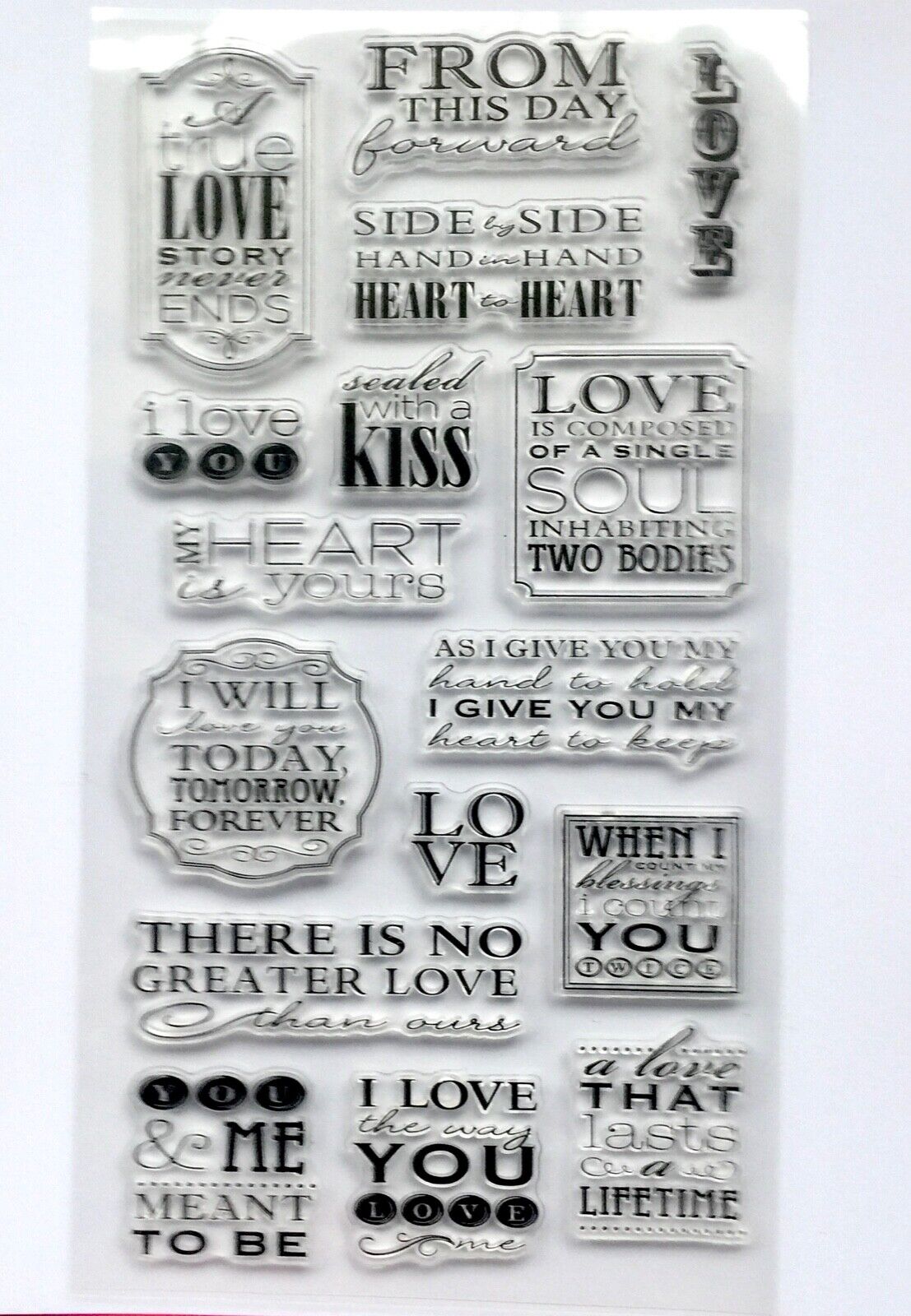 Card Making Scrapbooking Silicon Clear Stamp Set - Pick your Design