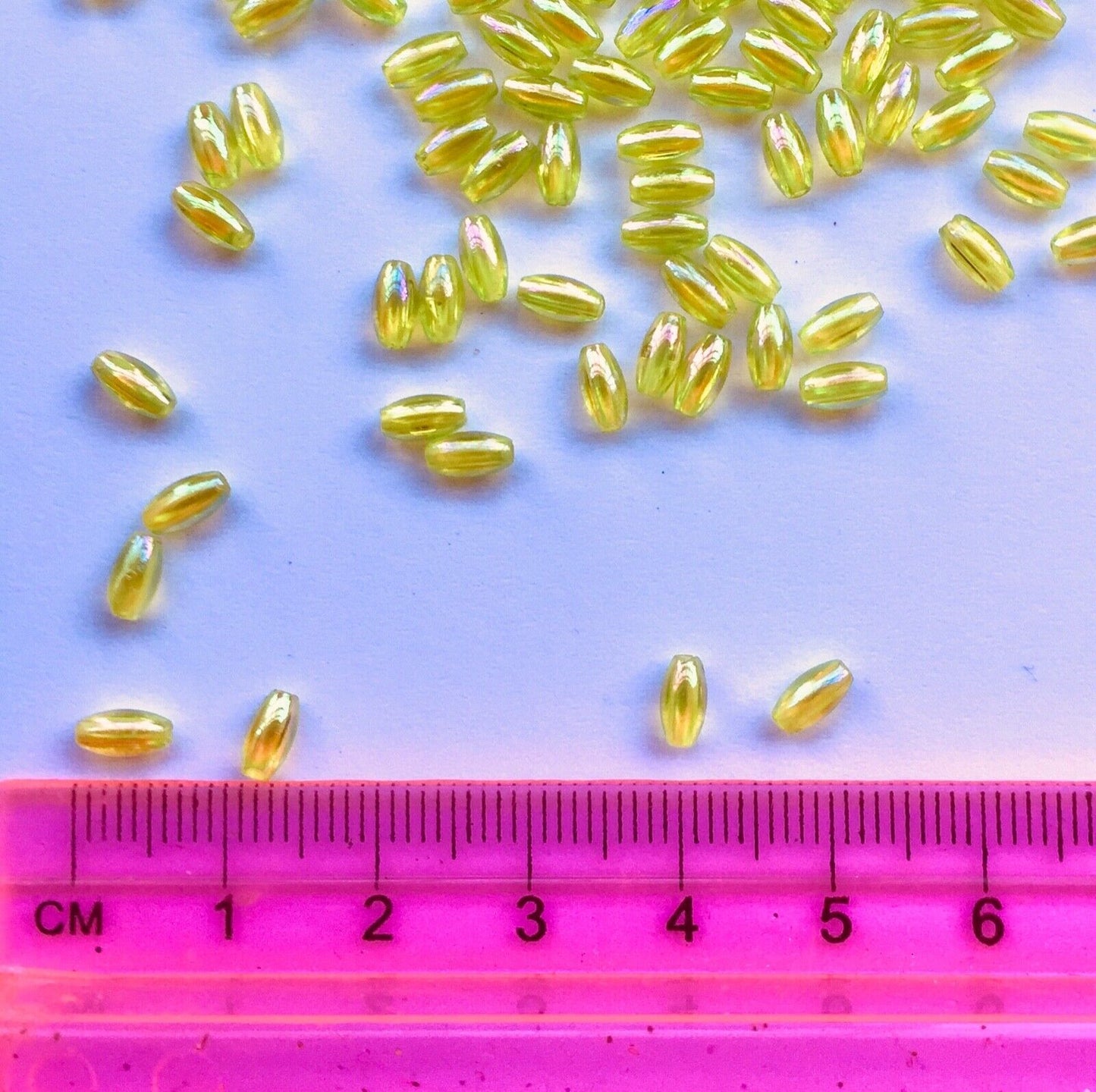 500 pcs Small Rice Pearl 6mmx3mm Acrylic Beads for Jewellery and Sewing Craft