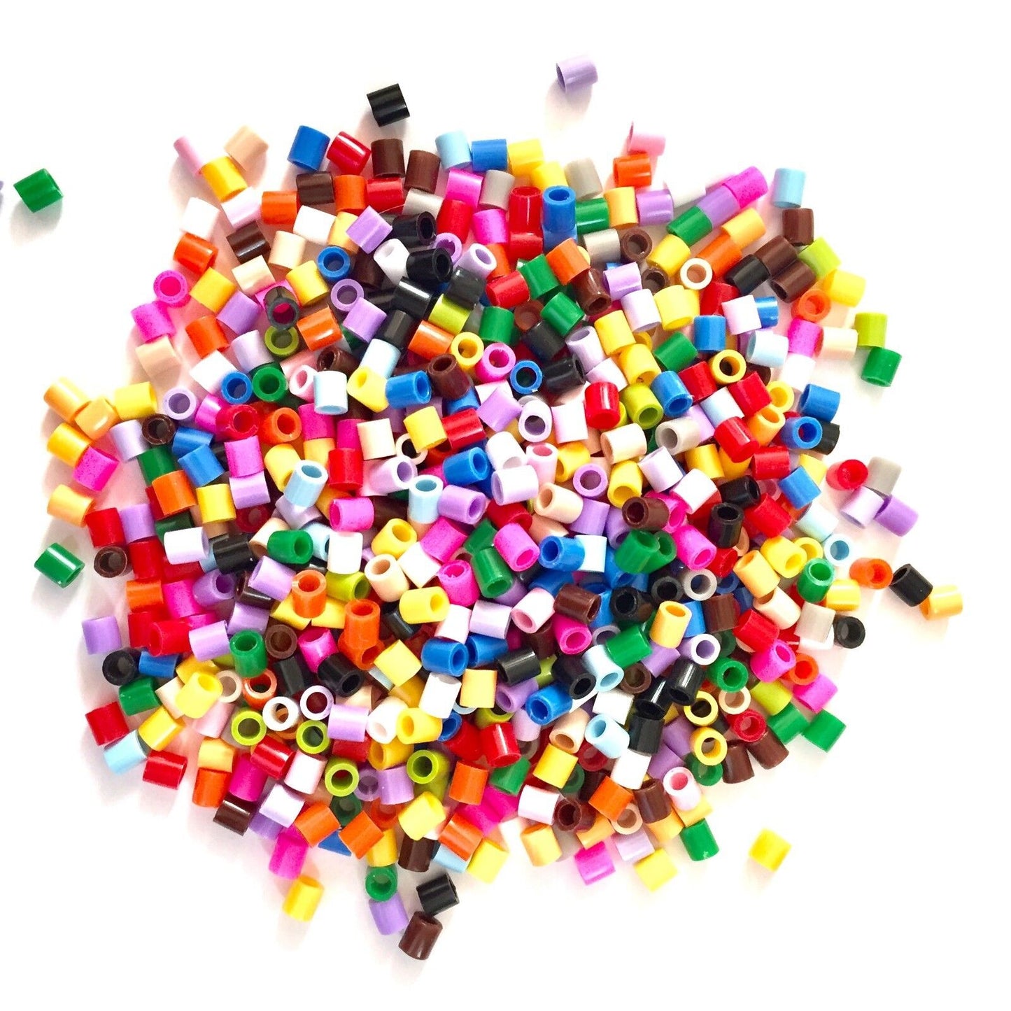 1x Set Mix Design Perler Peg Boards + 500x Multi Colour 5mm Iron On Fuse Beads B