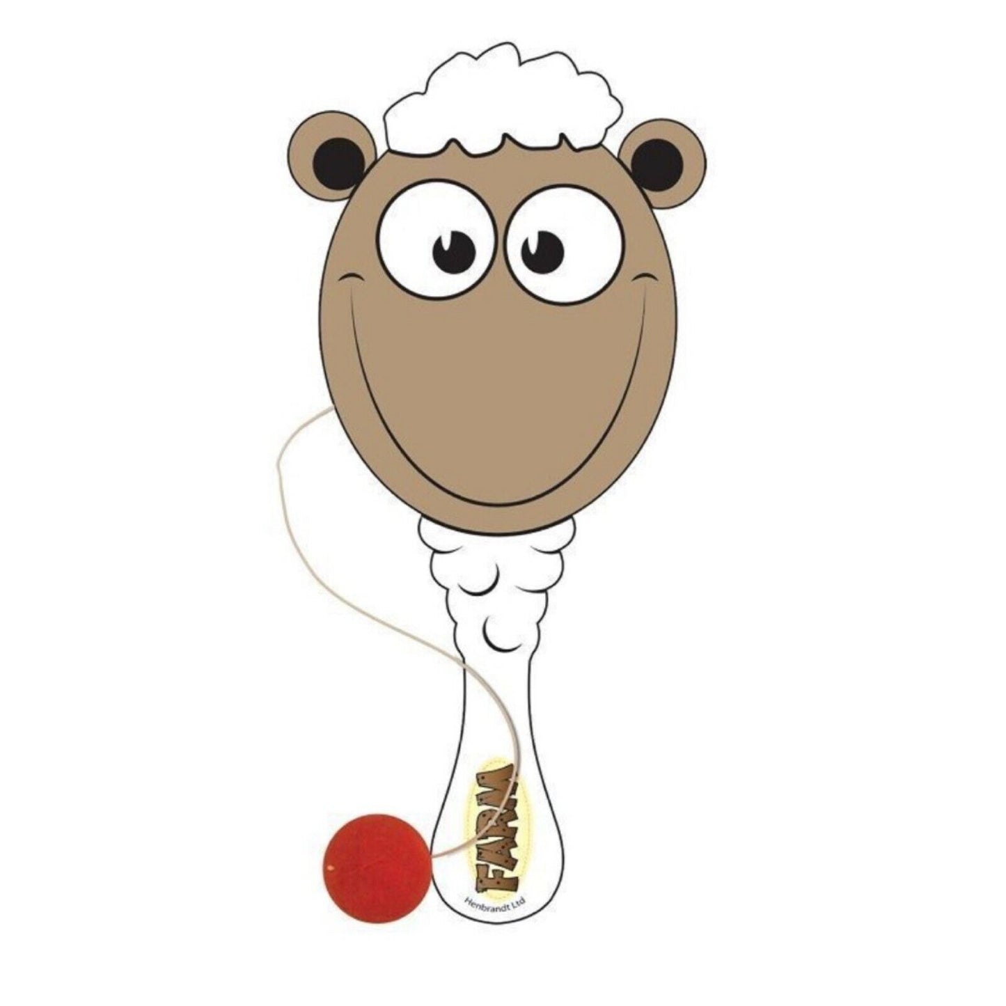 Farm Animal Wooden Paddle and Ball Toy - 6 Animals to Choose