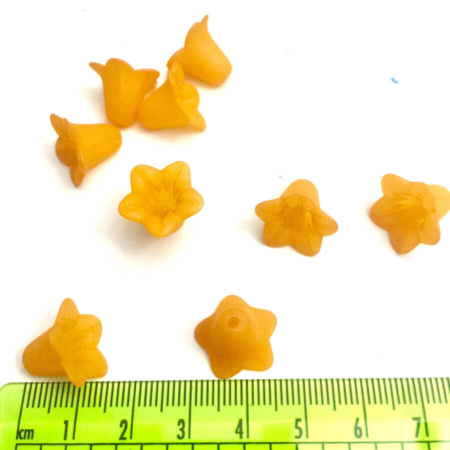 30x Large Frosted or Opaque Acrylic Flower Bead Caps 17x12mm - Pick Your Colour