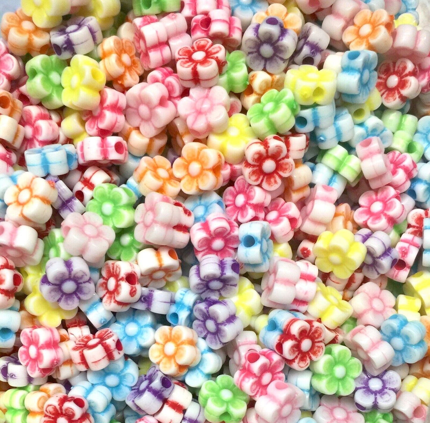 100 pcs Flowers and Butterfly Acrylic Charm and Beads - Pick Your Design