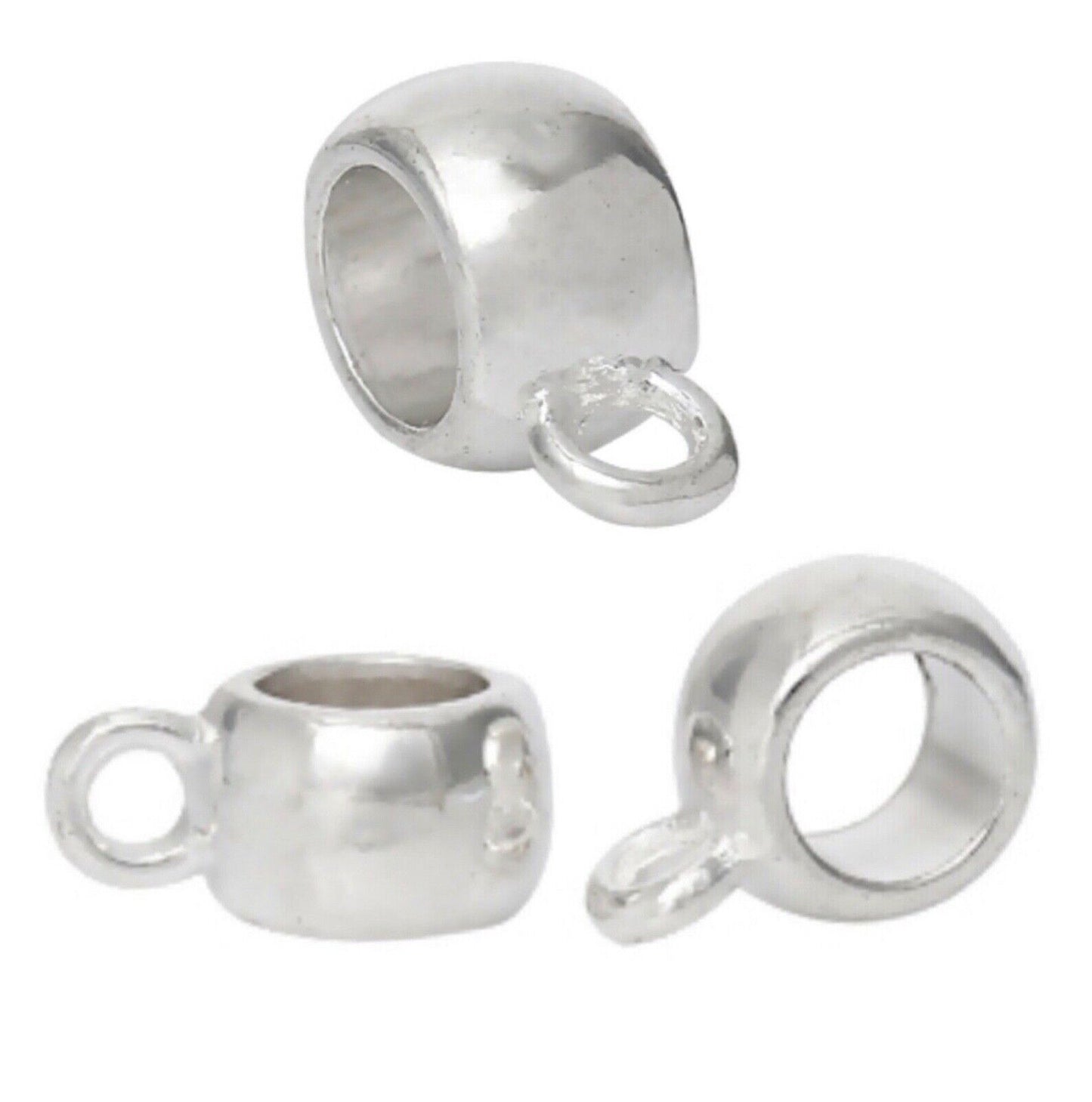 10x Mix Style Acrylic & Resin, Polymer Clay or Glass European Large Hole Bead
