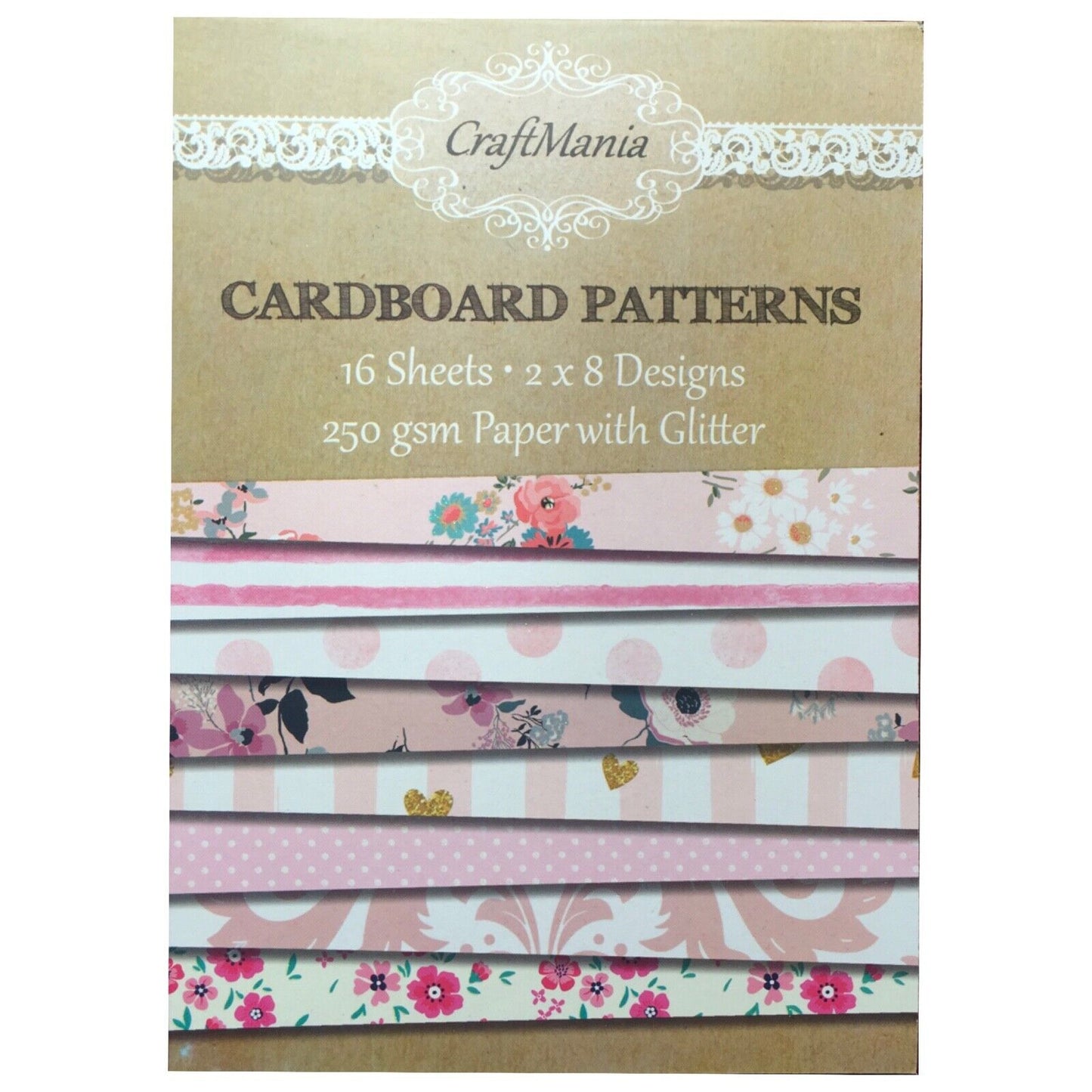 Craftmania Mixed Card Patterns 250gsm Design Pad - Choose Your Theme