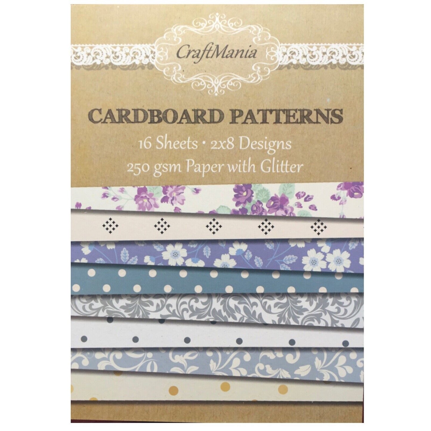 Craftmania Mixed Card Patterns 250gsm Design Pad - Choose Your Theme