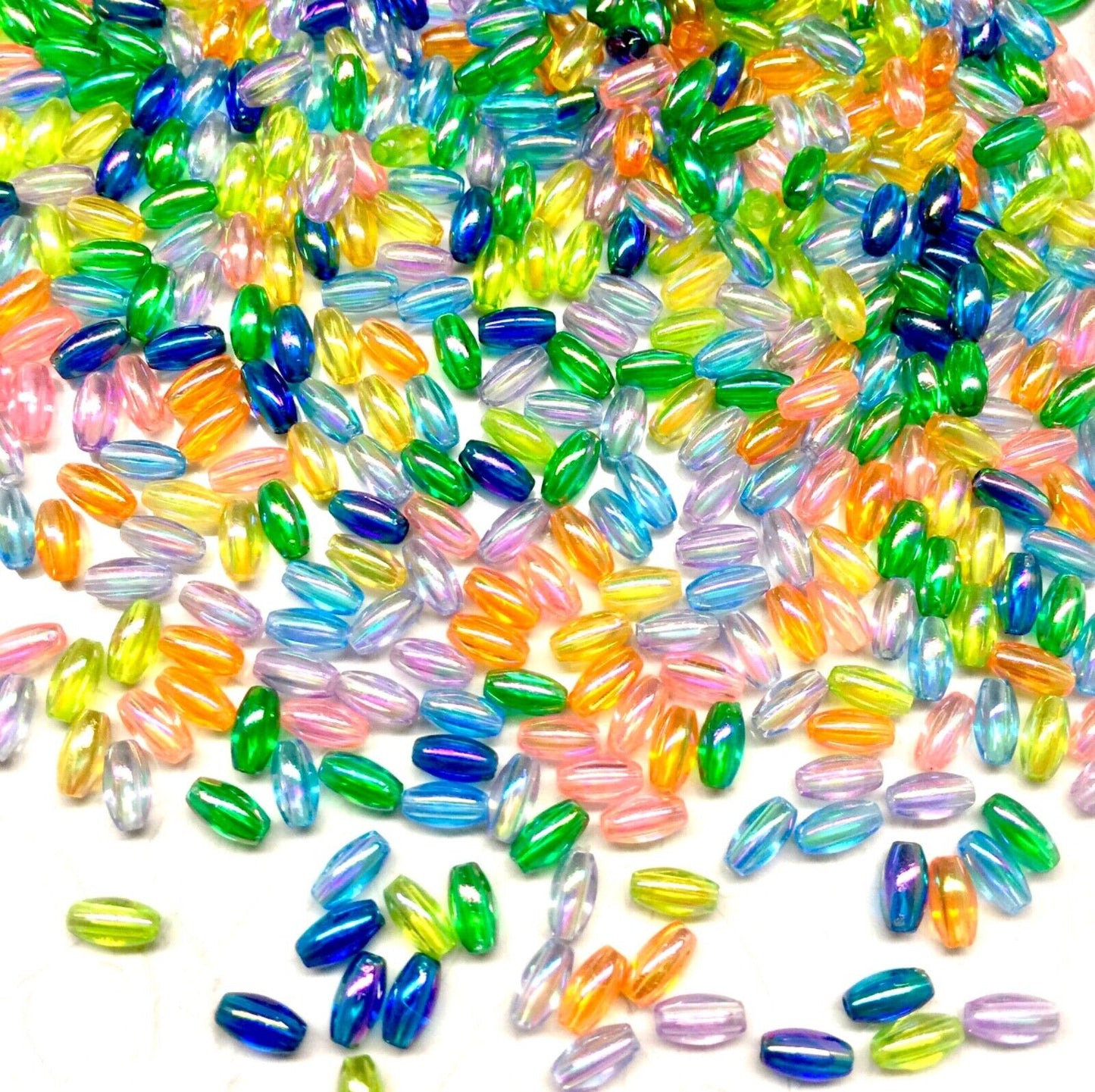 500 pcs Small Rice Pearl 6mmx3mm Acrylic Beads for Jewellery and Sewing Craft