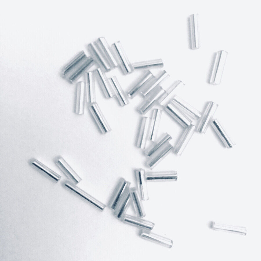 1100+ Bugle Glass 6.5-7.5mm Tube Seed Beads - Choose Your Colour