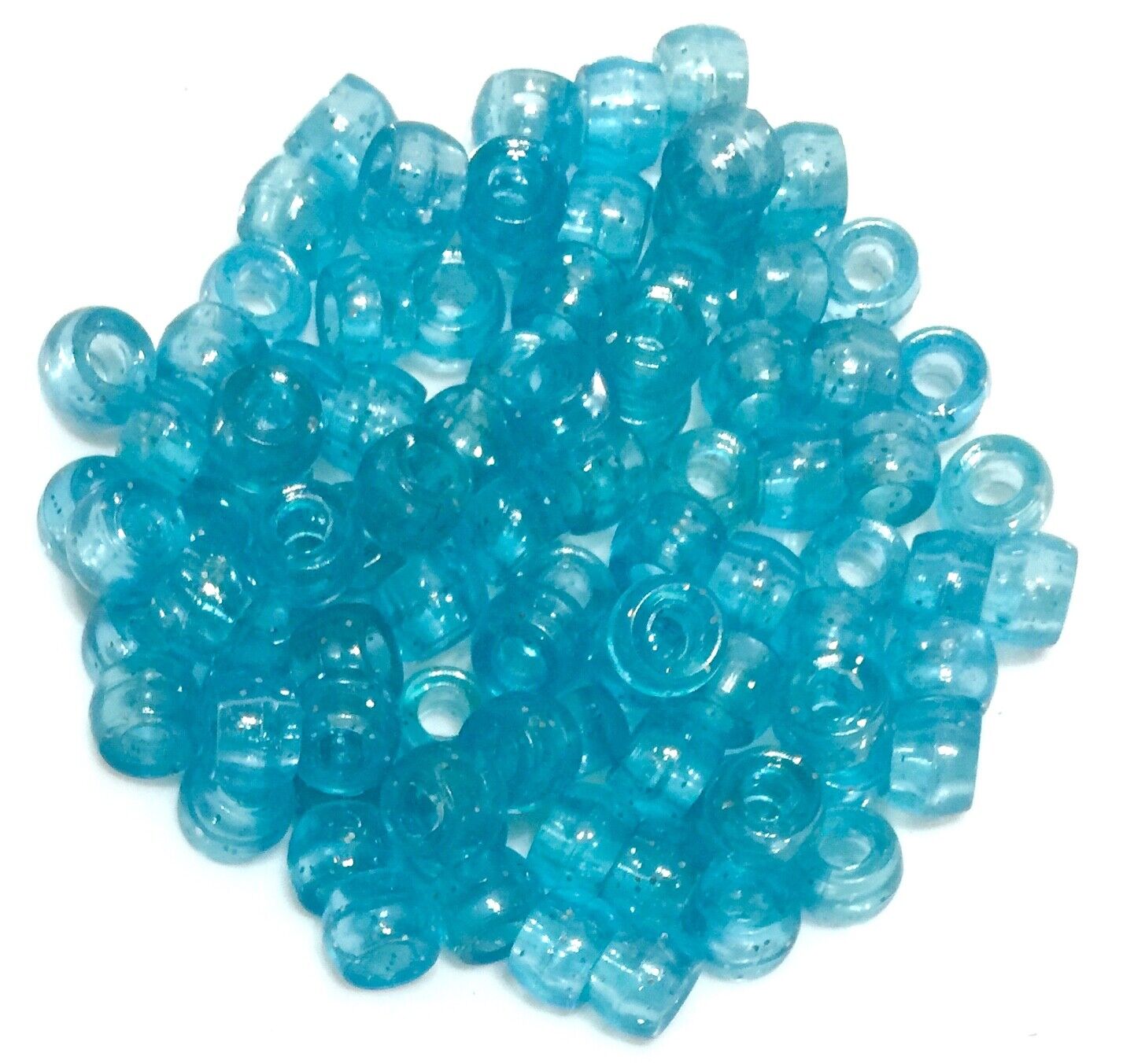 200x Mix Coloured Acrylic Pony Beads - Choose Between Glitter, Opaque, Metallic