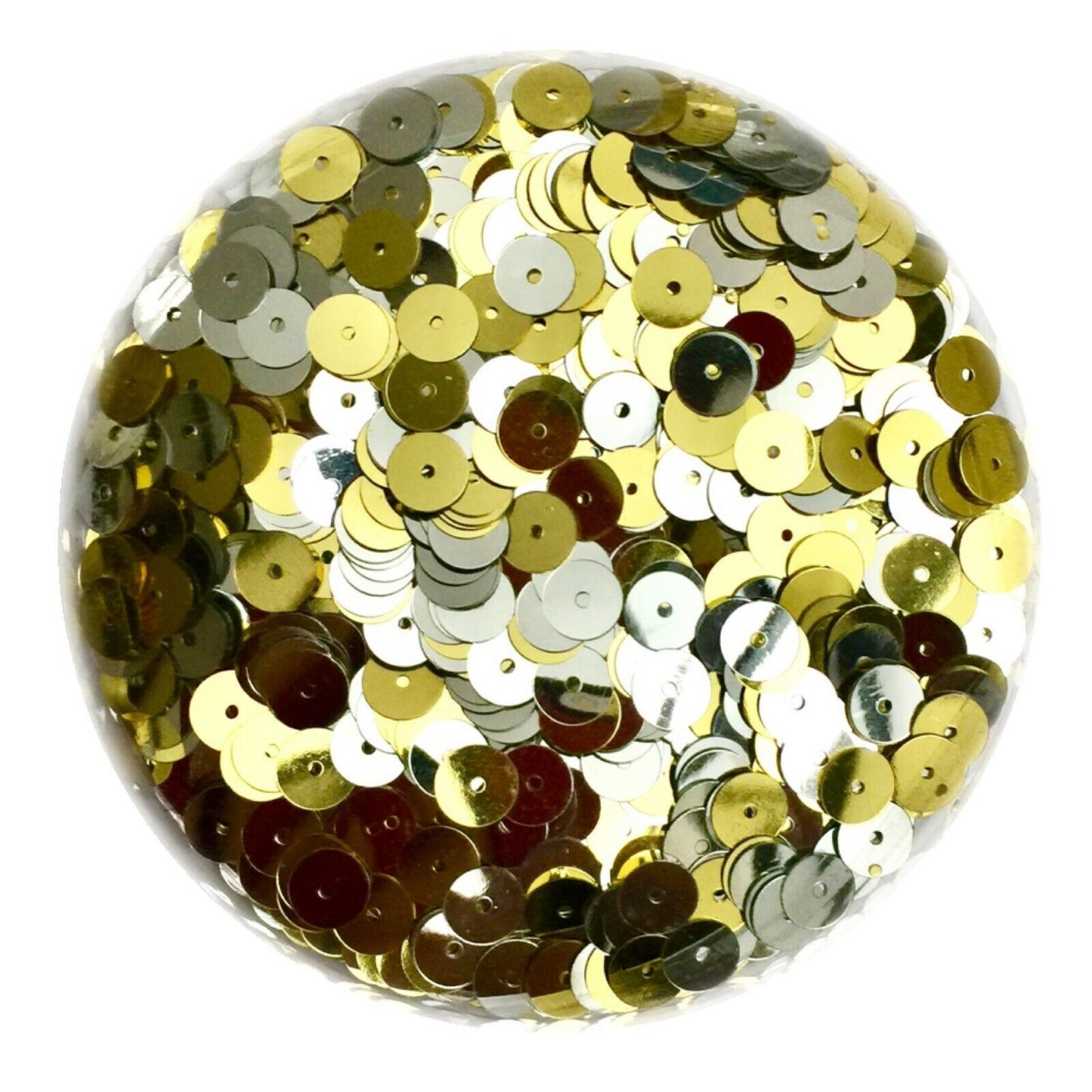 20gms Flat Loose Sequin 6 or 8 mm for Crafting/Sewing - Gold, Silver or Mixed