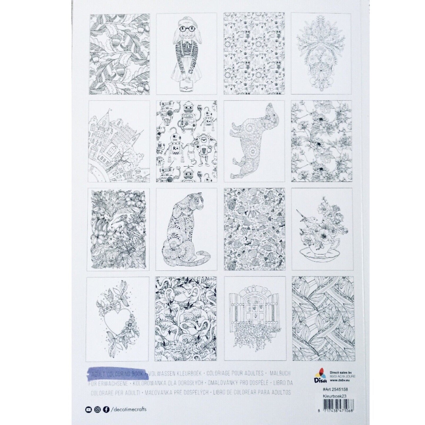 Deco Time Adult Colouring Book 160 pages of DeStressing Colouring for Adults