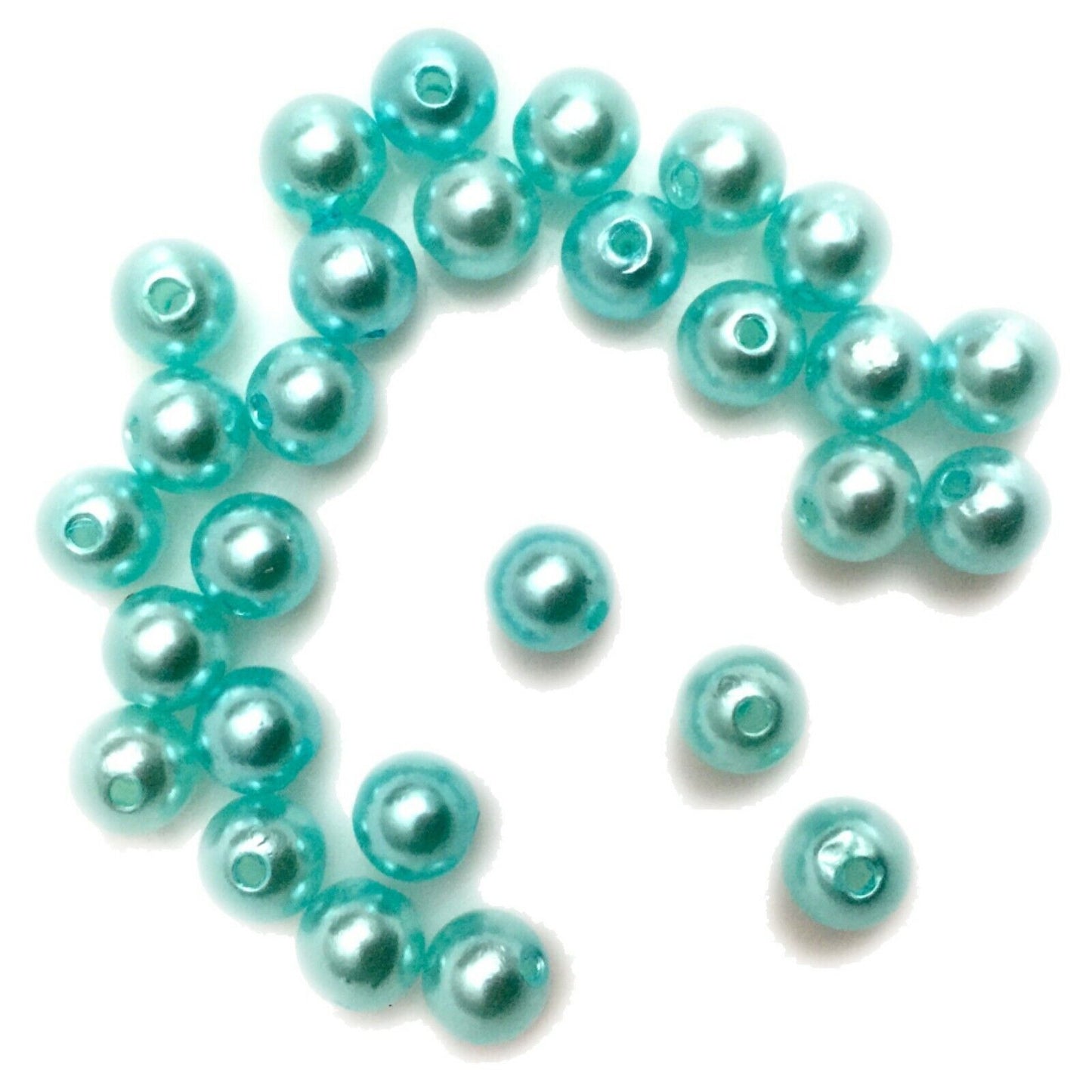 100x Acrylic 8mm Faux Pearl Beads - Choose Your Colour