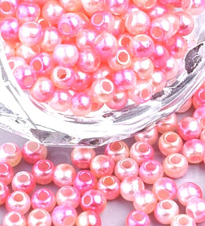 150x 6mm Rainbow Mermaid Faux Pearl Beads for Jewellery Craft Making