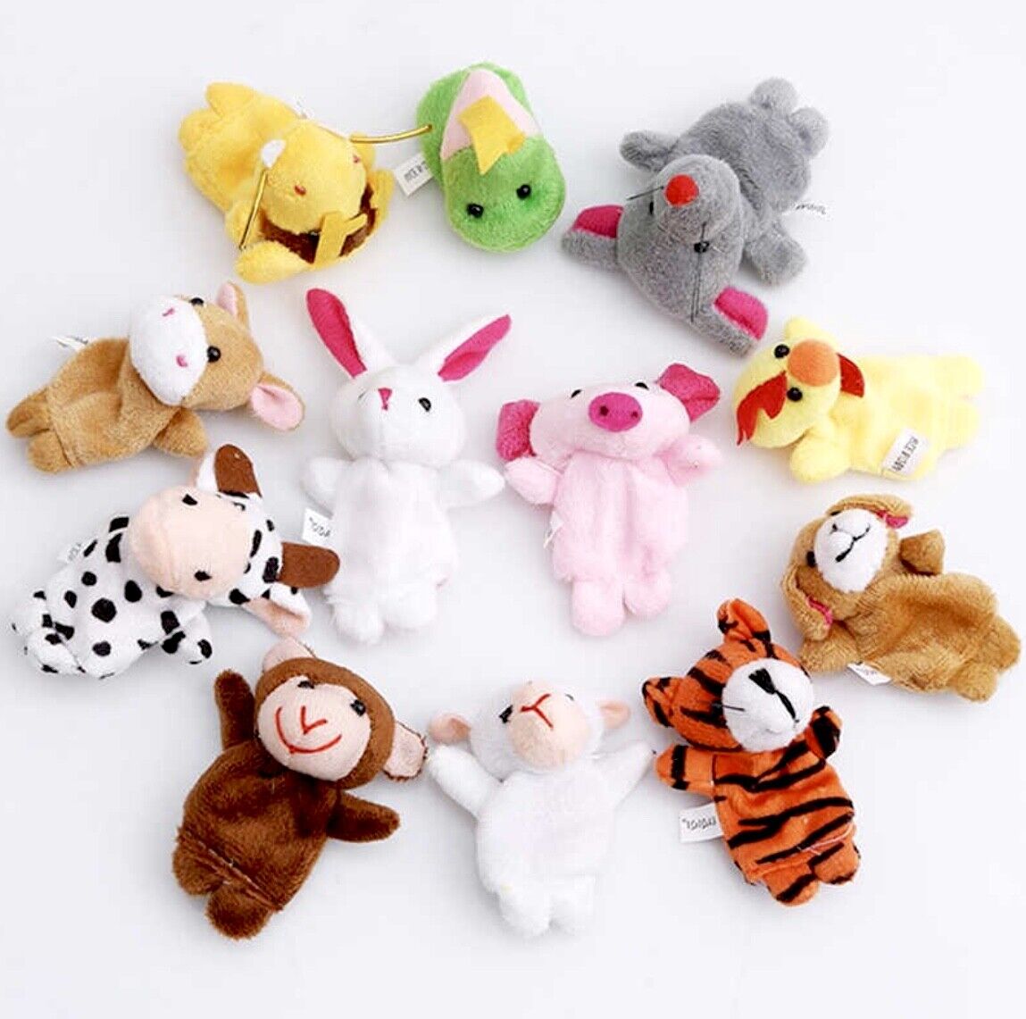 12x or 10x Cute Animals Finger Puppet Educational Learning Fun