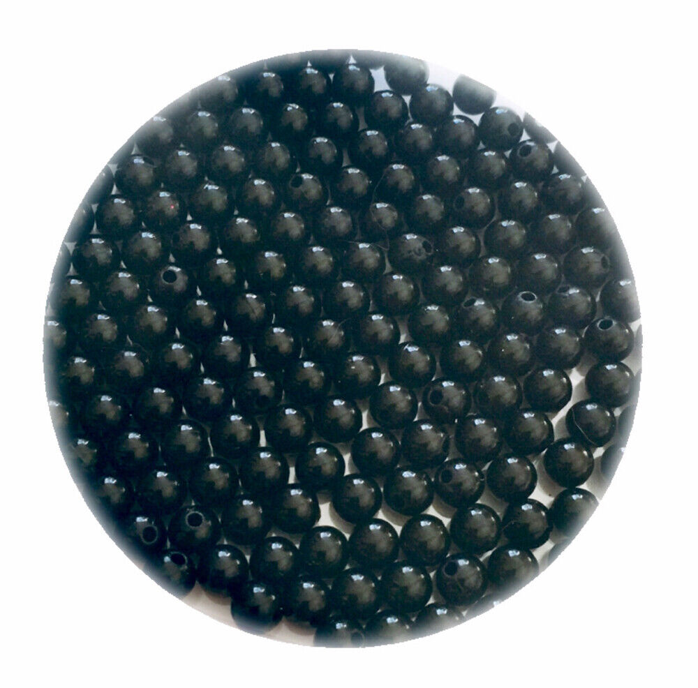 200x Acrylic 6mm Faux Pearl Beads - Choose Your Colour