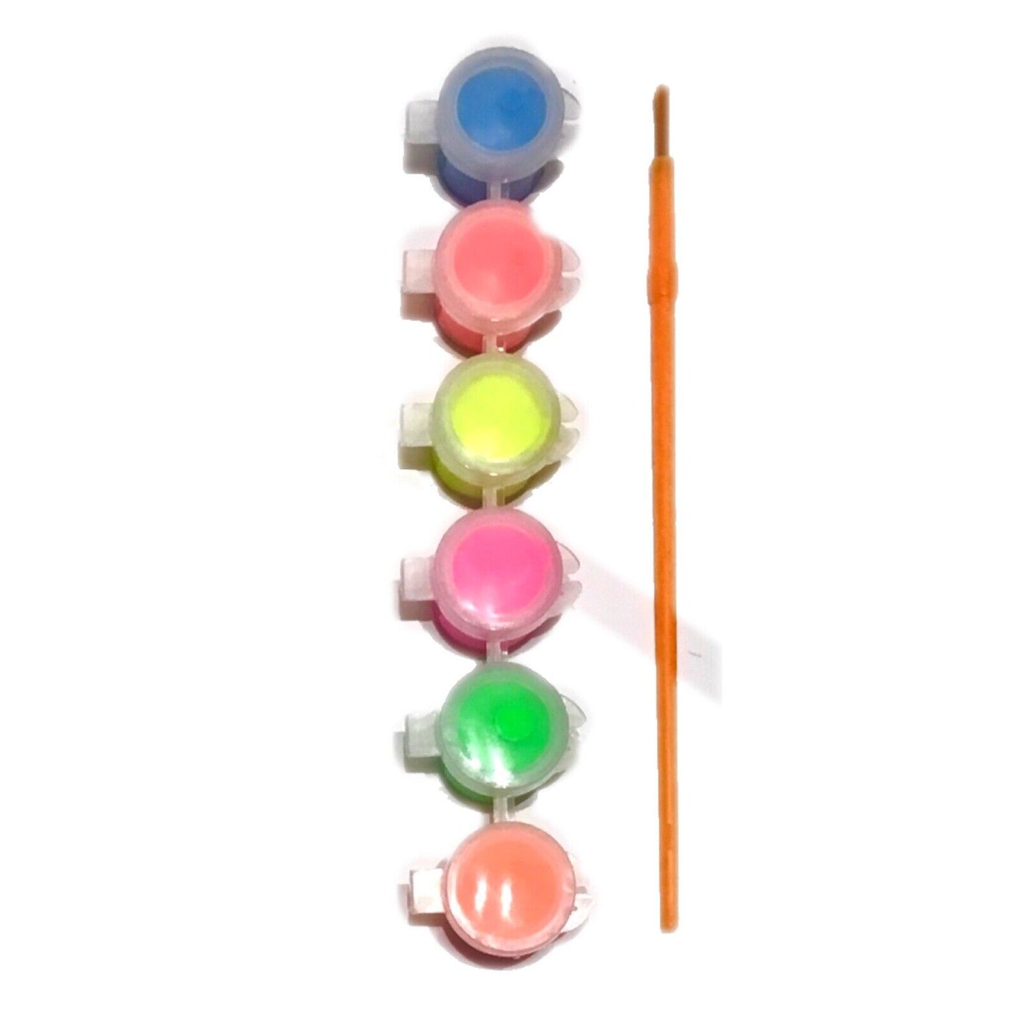 1x Set of 6 Mini Ready Mix Paint Pots w/ Brush - Pick you Colour Theme