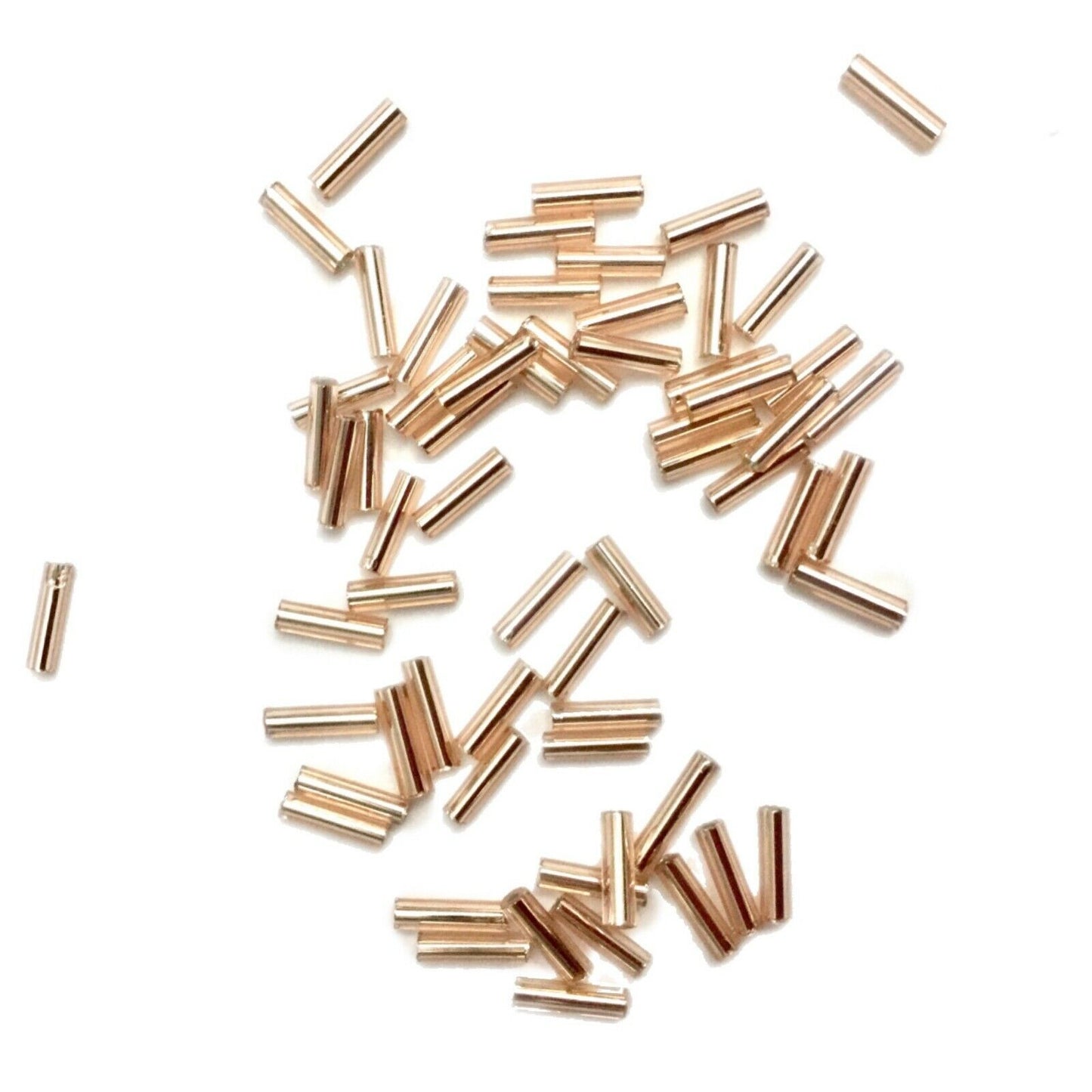 1100+ Bugle Glass 6.5-7.5mm Tube Seed Beads - Choose Your Colour