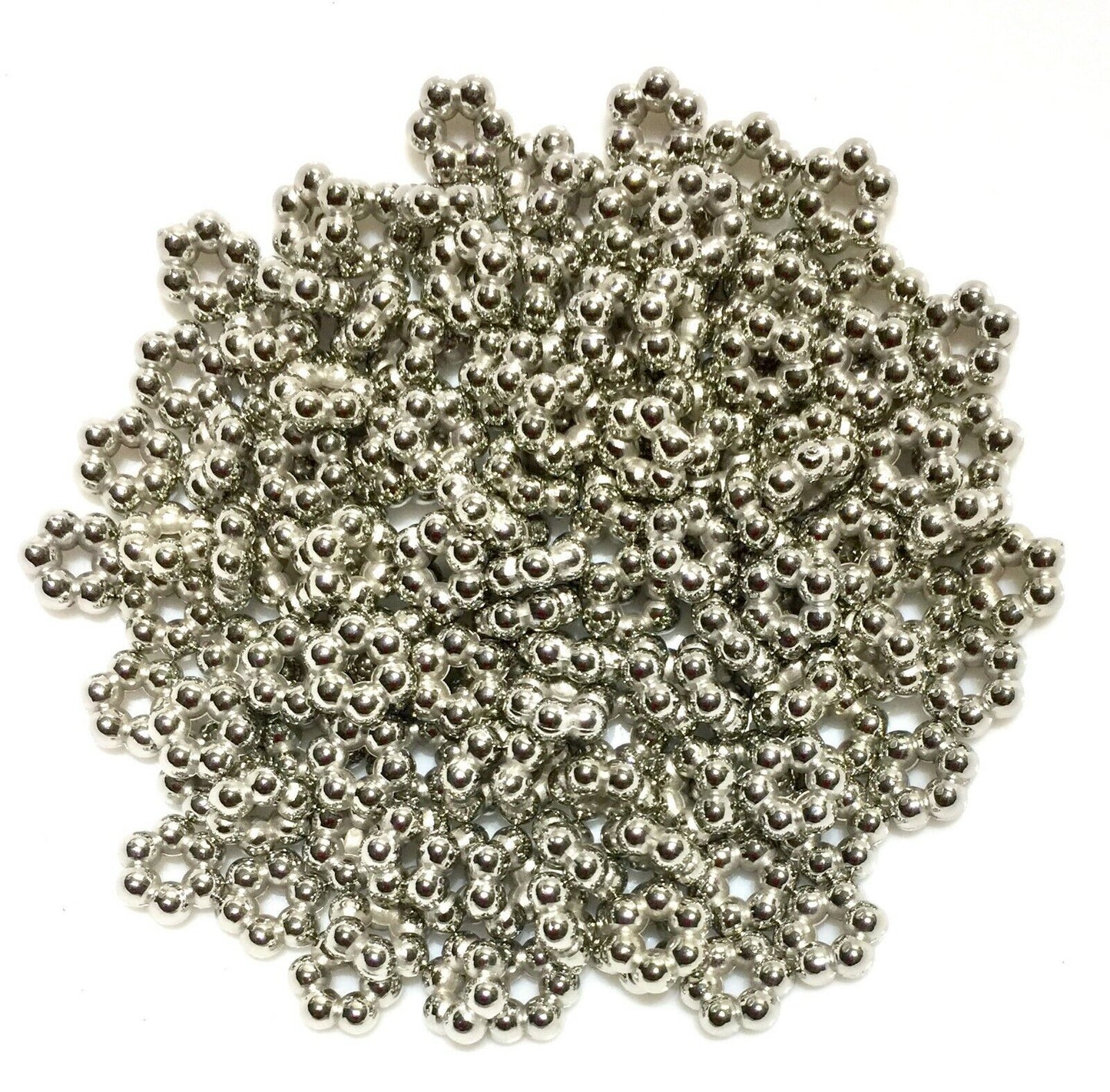 200x Silver or Gunmetal 9mm Acrylic Spacer Beads