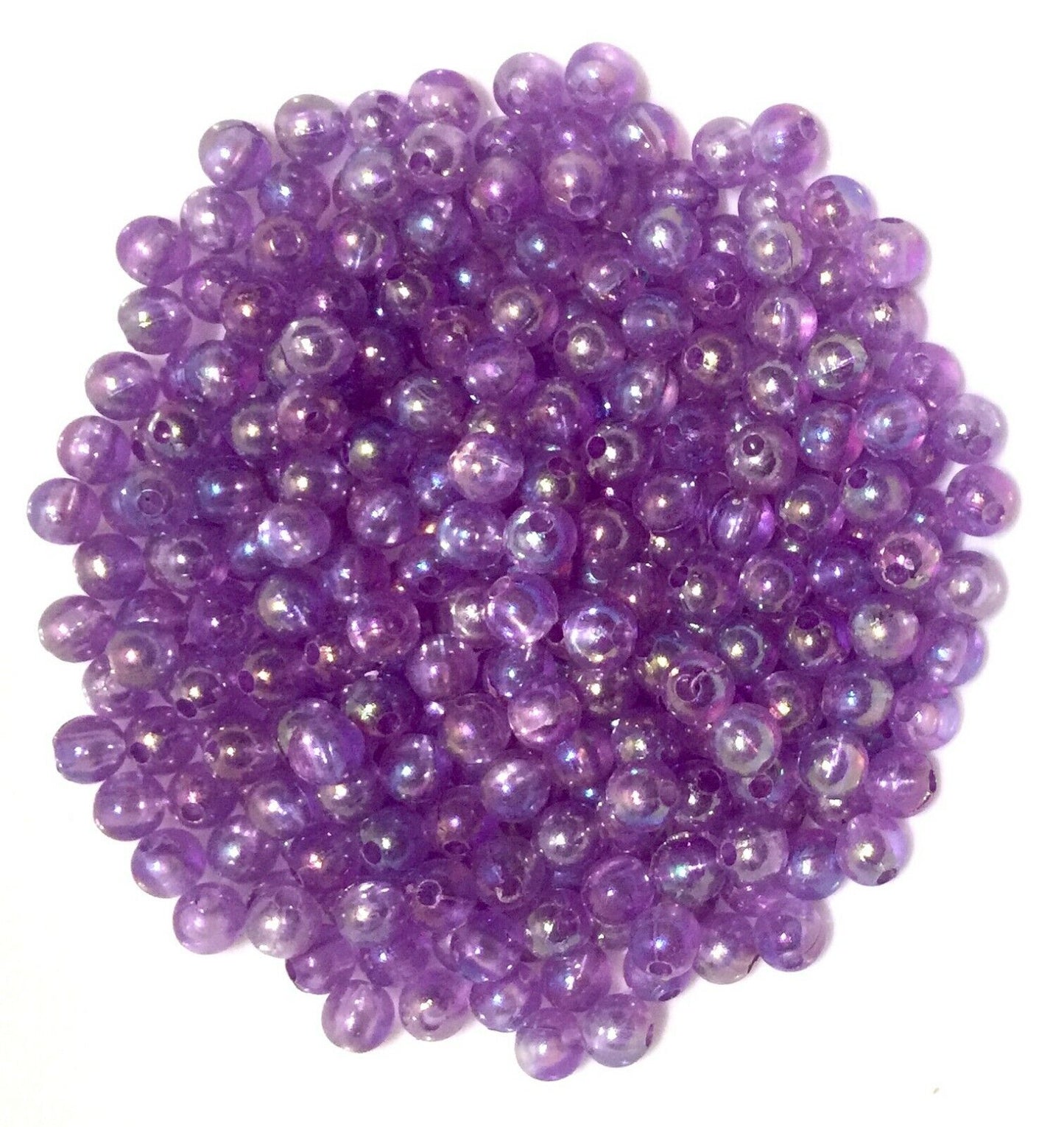 150x Acrylic 6mm Iridescent Coloured Beads - Choose Your Colour