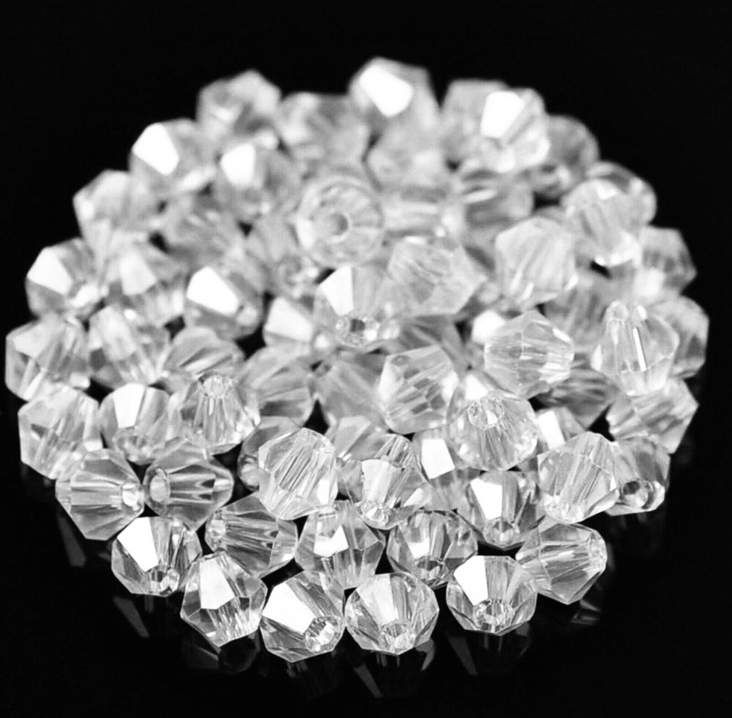 200x Bicone Crystal 4mm Beads RMAA - Choose Your Colour