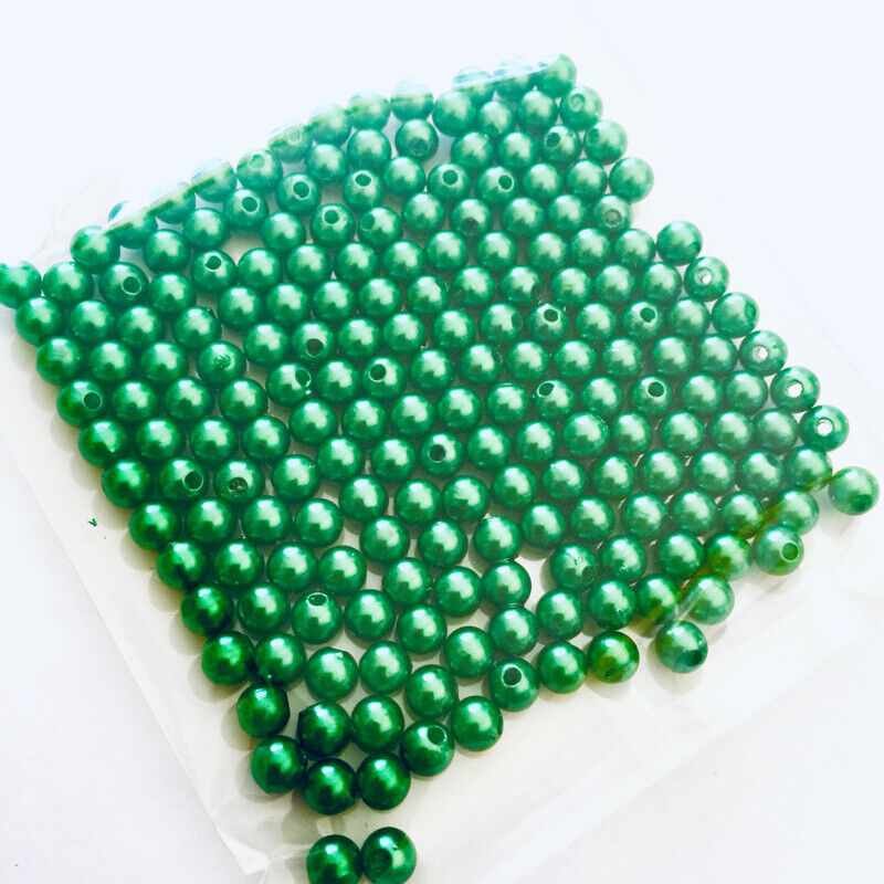 200x Acrylic 6mm Faux Pearl Beads - Choose Your Colour