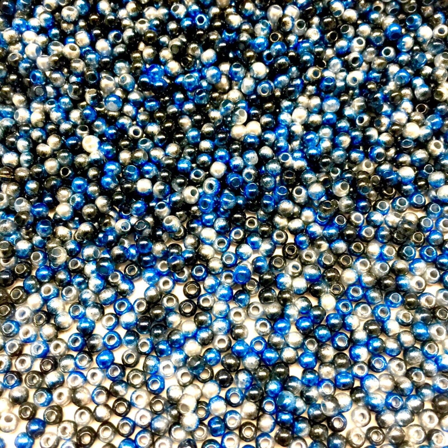 1000x Tiny 3mm Acrylic Faux Pearl Beads for Jewellery Making - Pick Your Colour