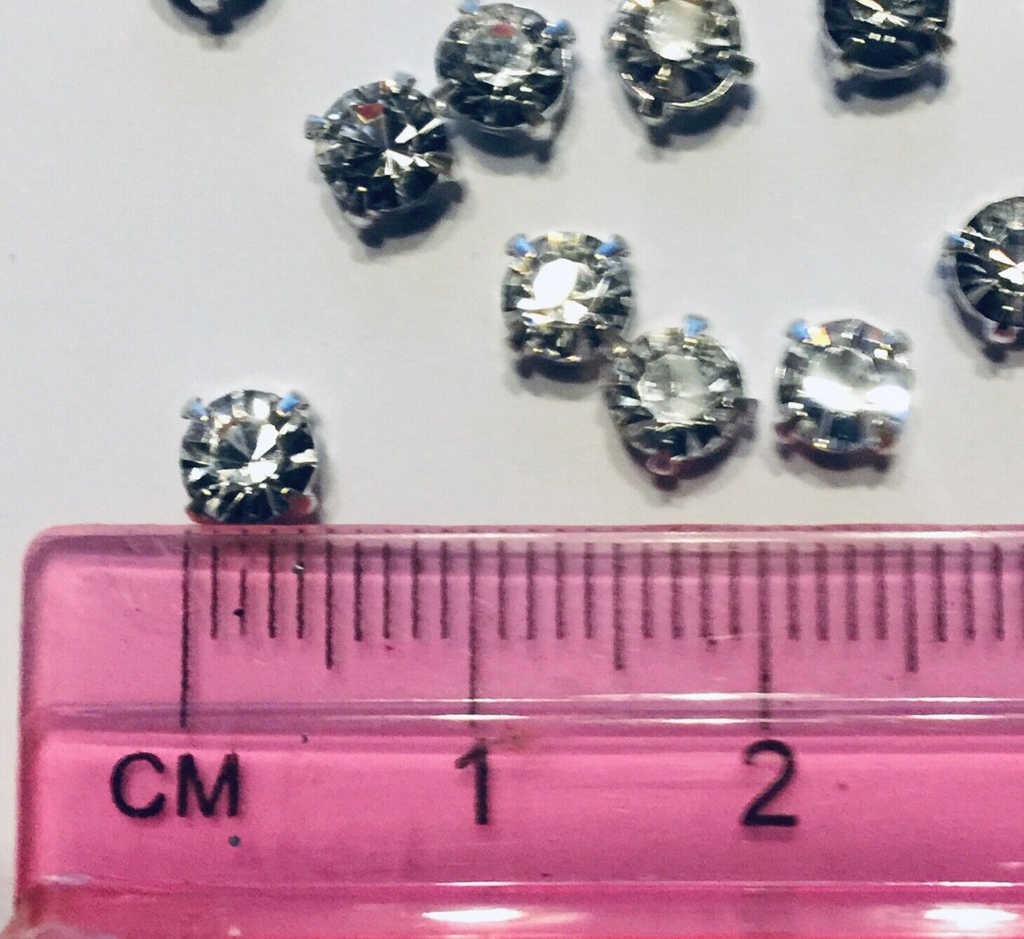 50x Rose Cup 5mm/6mm Montees Rhinestone Claw Sew On Spacer Loose Beads