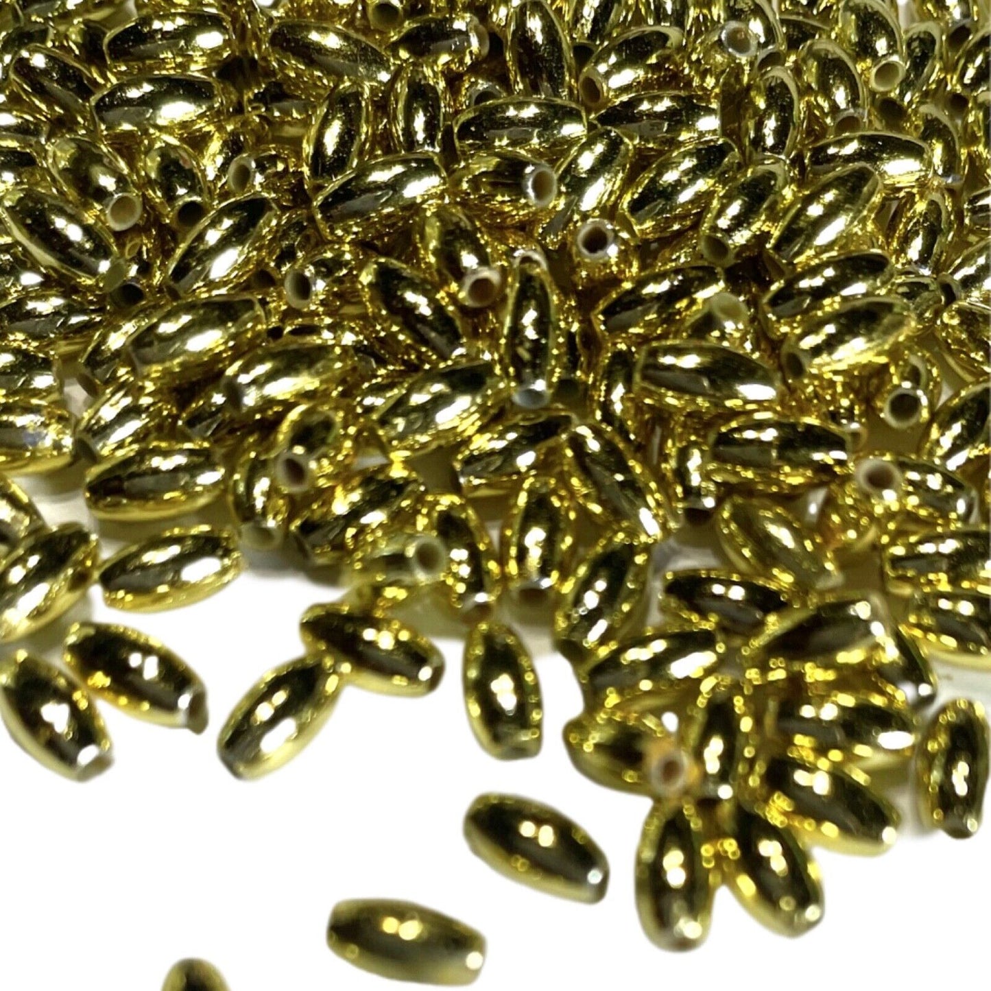 500 pcs Small Rice Pearl 6mmx3mm Acrylic Beads for Jewellery and Sewing Craft