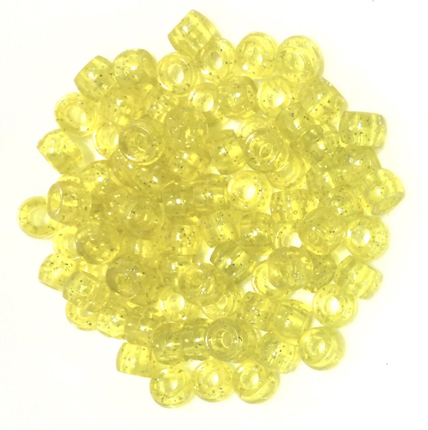 200x Mix Coloured Acrylic Pony Beads - Choose Between Glitter, Opaque, Metallic