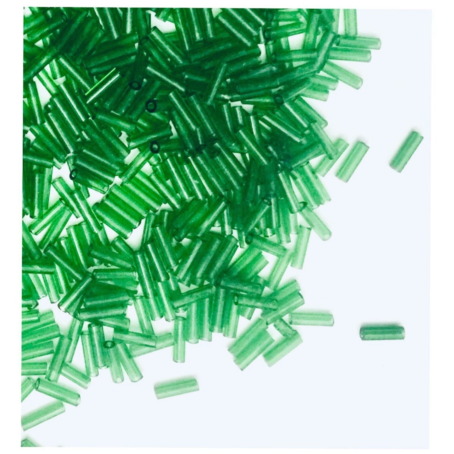 1100+ Bugle Glass 6.5-7.5mm Tube Seed Beads - Choose Your Colour