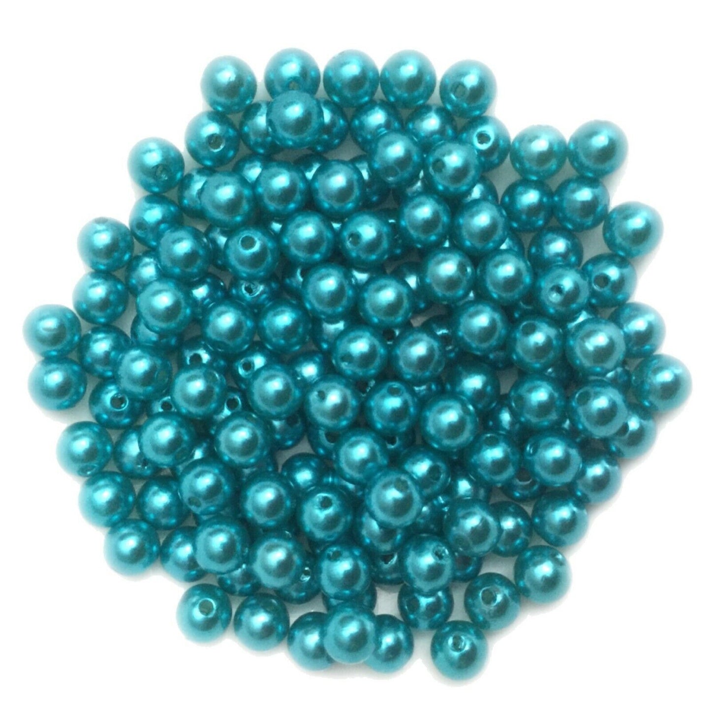 100x Acrylic 8mm Faux Pearl Beads - Choose Your Colour