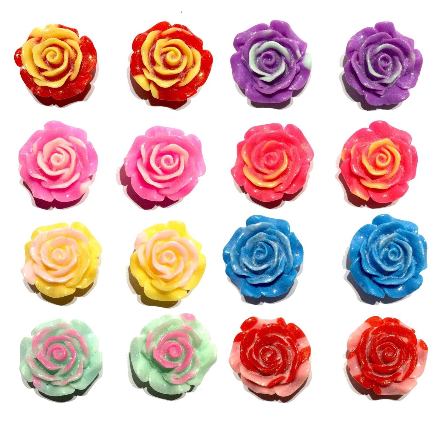 2x Large 30mm Rose Flower Charm Beads/Cabochon