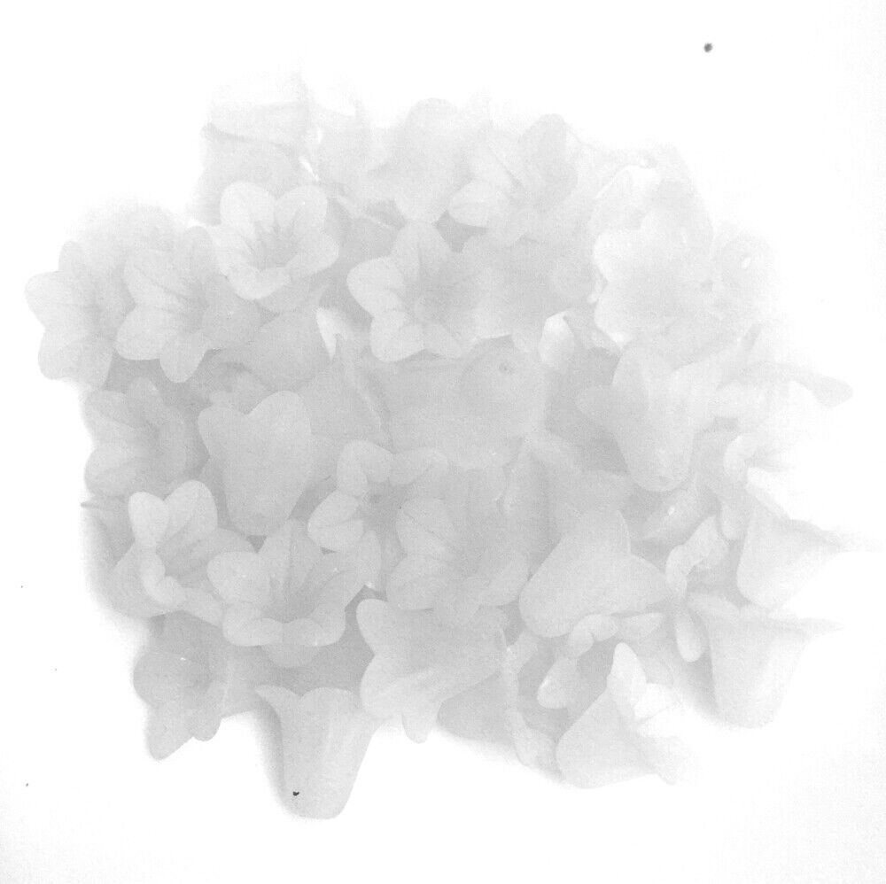 30x Large Frosted or Opaque Acrylic Flower Bead Caps 17x12mm - Pick Your Colour