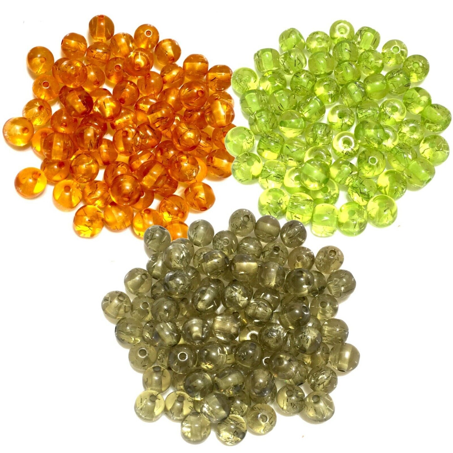 50x Transparent 10MM Acrylic Beads for Jewellery Making - Choose Your Colour