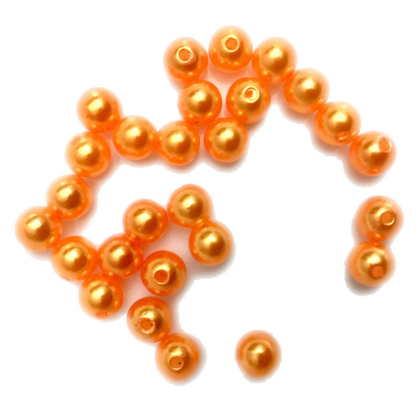 100x Acrylic 8mm Faux Pearl Beads - Choose Your Colour