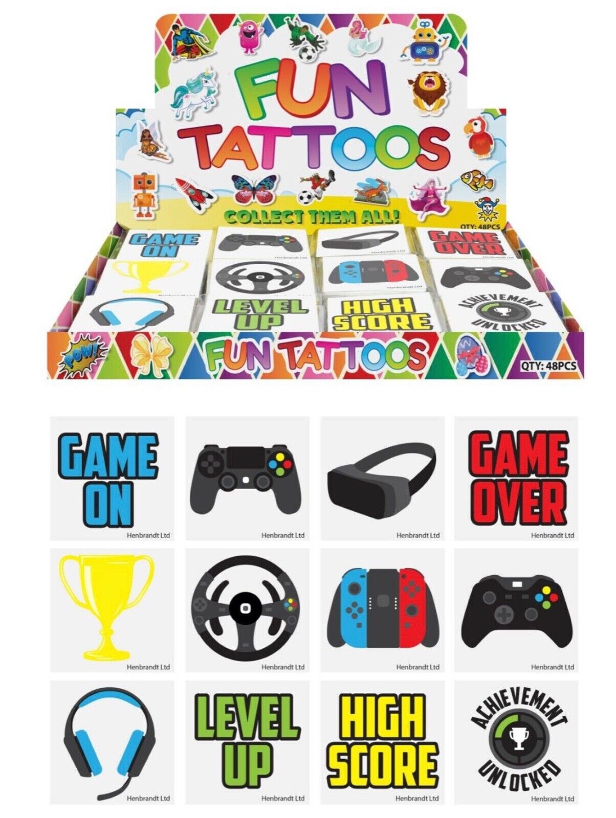 36x Temporary Tattoos Party Favours Stocking Fillers