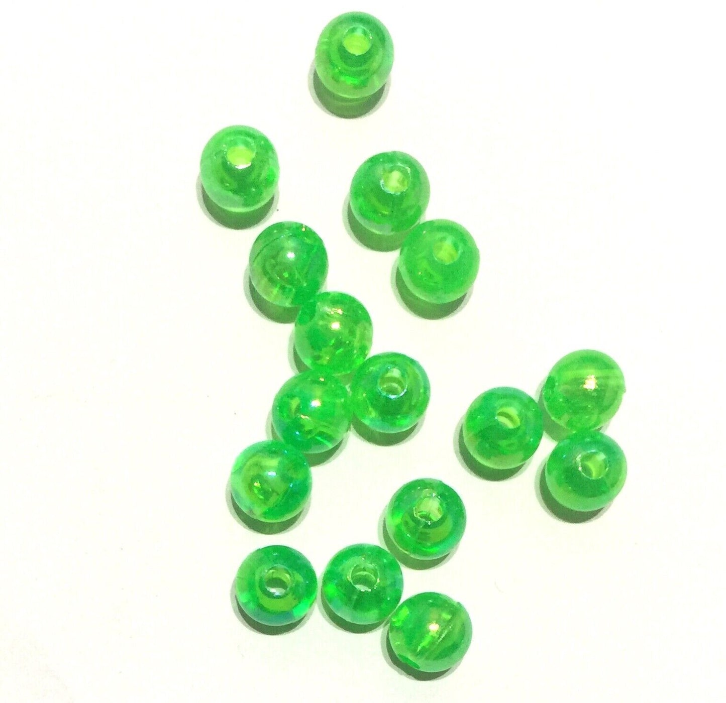100x Acrylic 8mm Iridescent Coloured Beads - Choose Your Colour