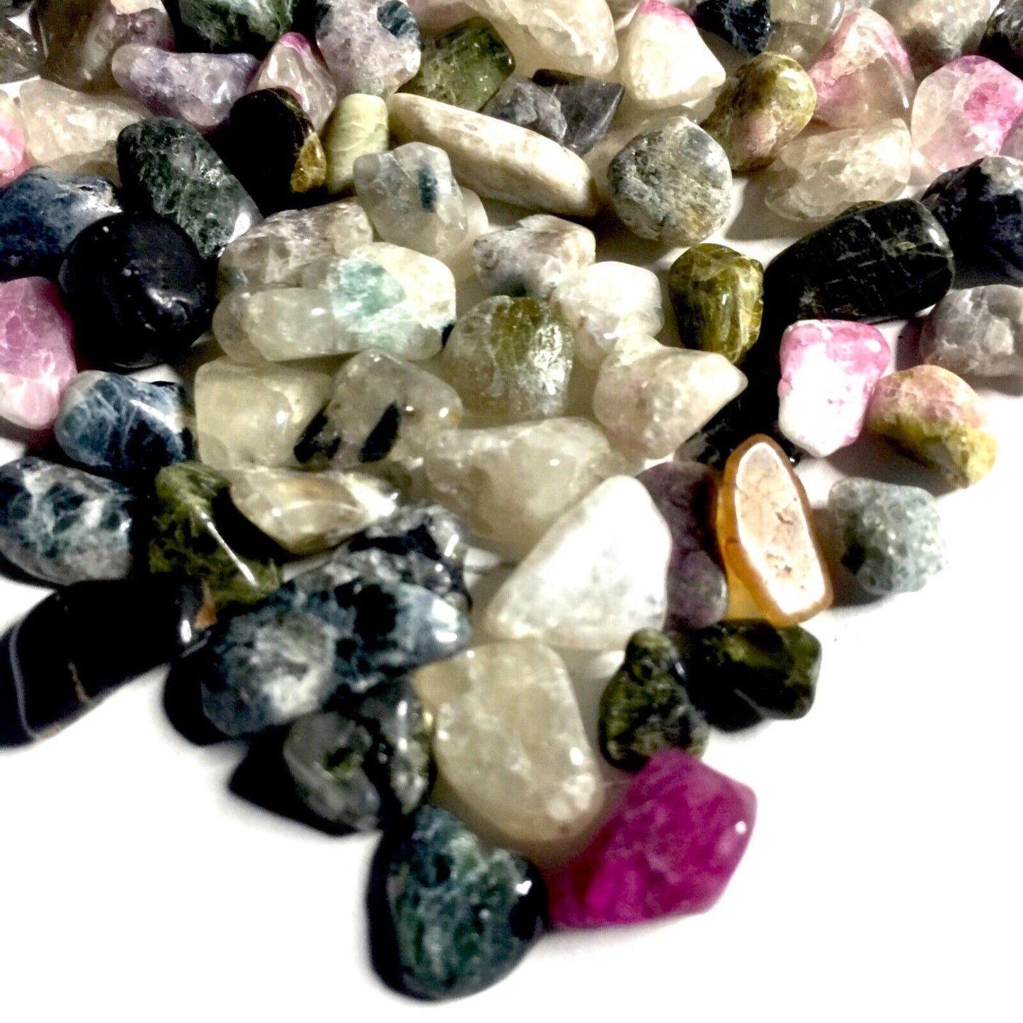 40g Natural Stone Gemstone Crystal 4mm-20mm Chips Nuggets No Holes