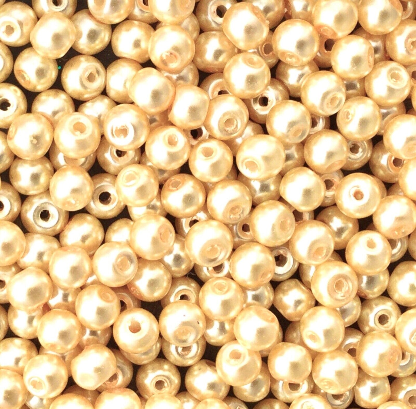 200x Acrylic 6mm Faux Pearl Beads - Choose Your Colour