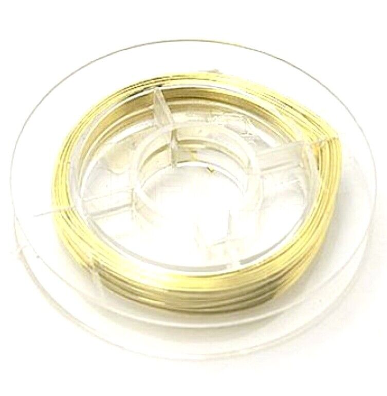 10x Yards 0.4mm Metallic Craft Wire for Jewellery Making - Choose Your Colour