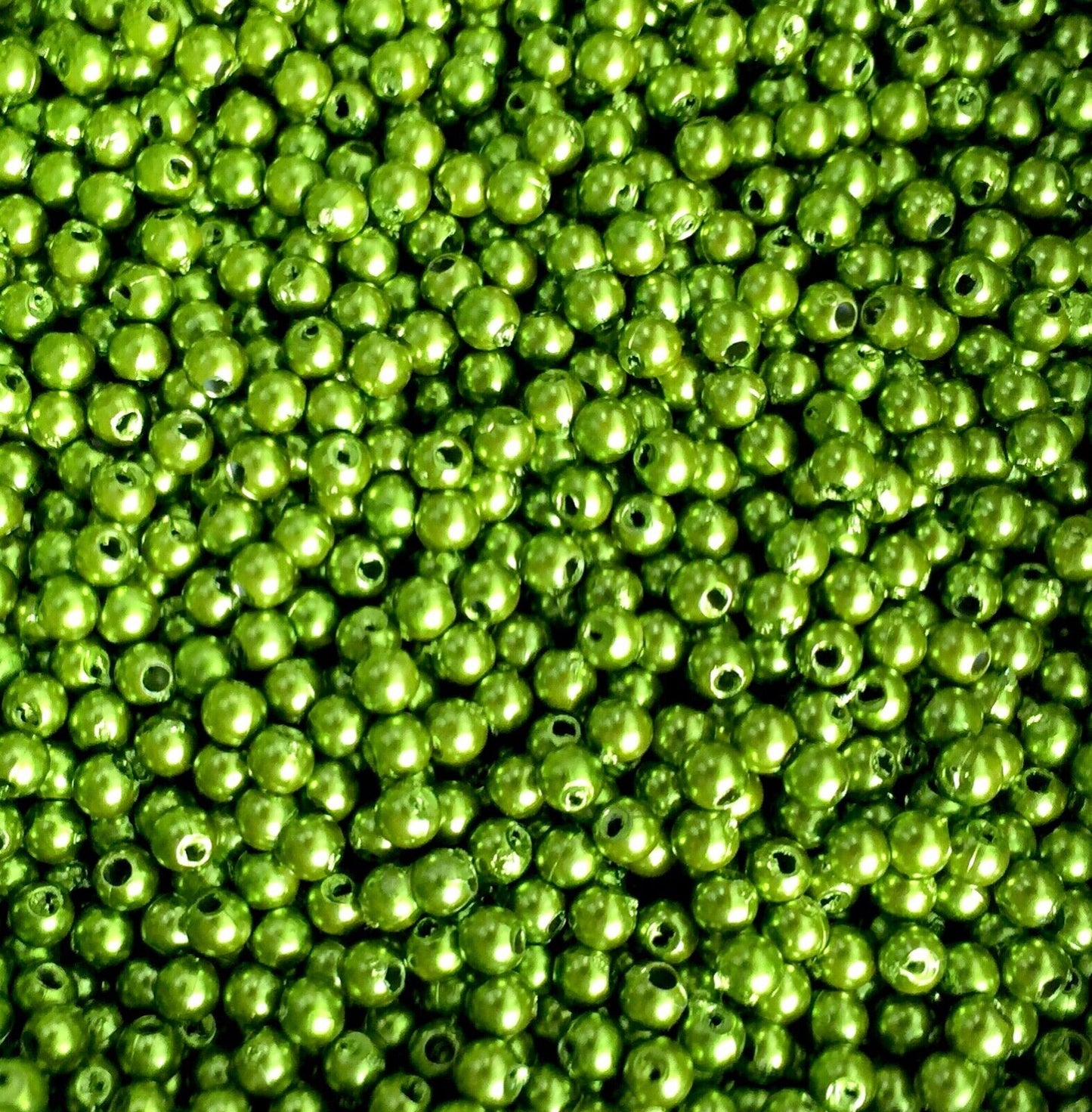 1000x Tiny 3mm Acrylic Faux Pearl Beads for Jewellery Making - Pick Your Colour