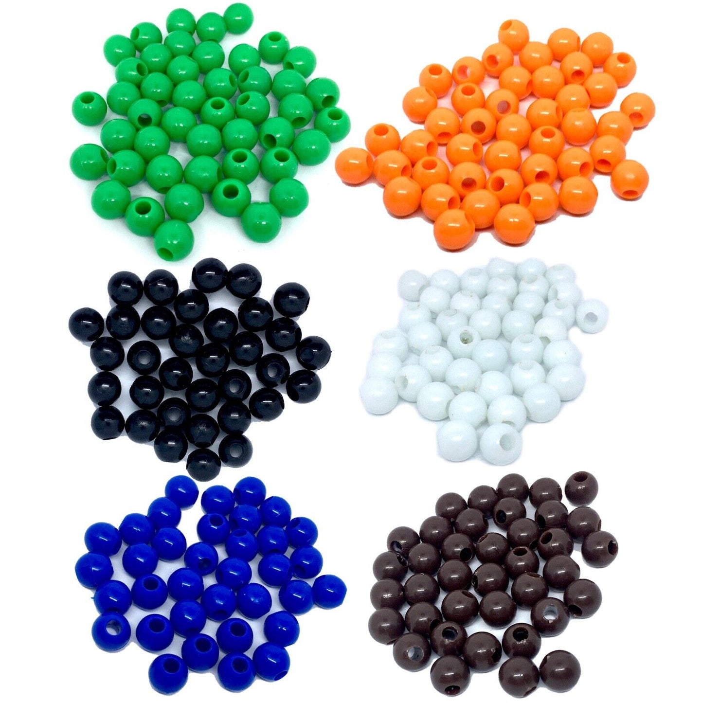 100x Large Hole 13mmx9mm Acrylic Beads - Choose your Colour