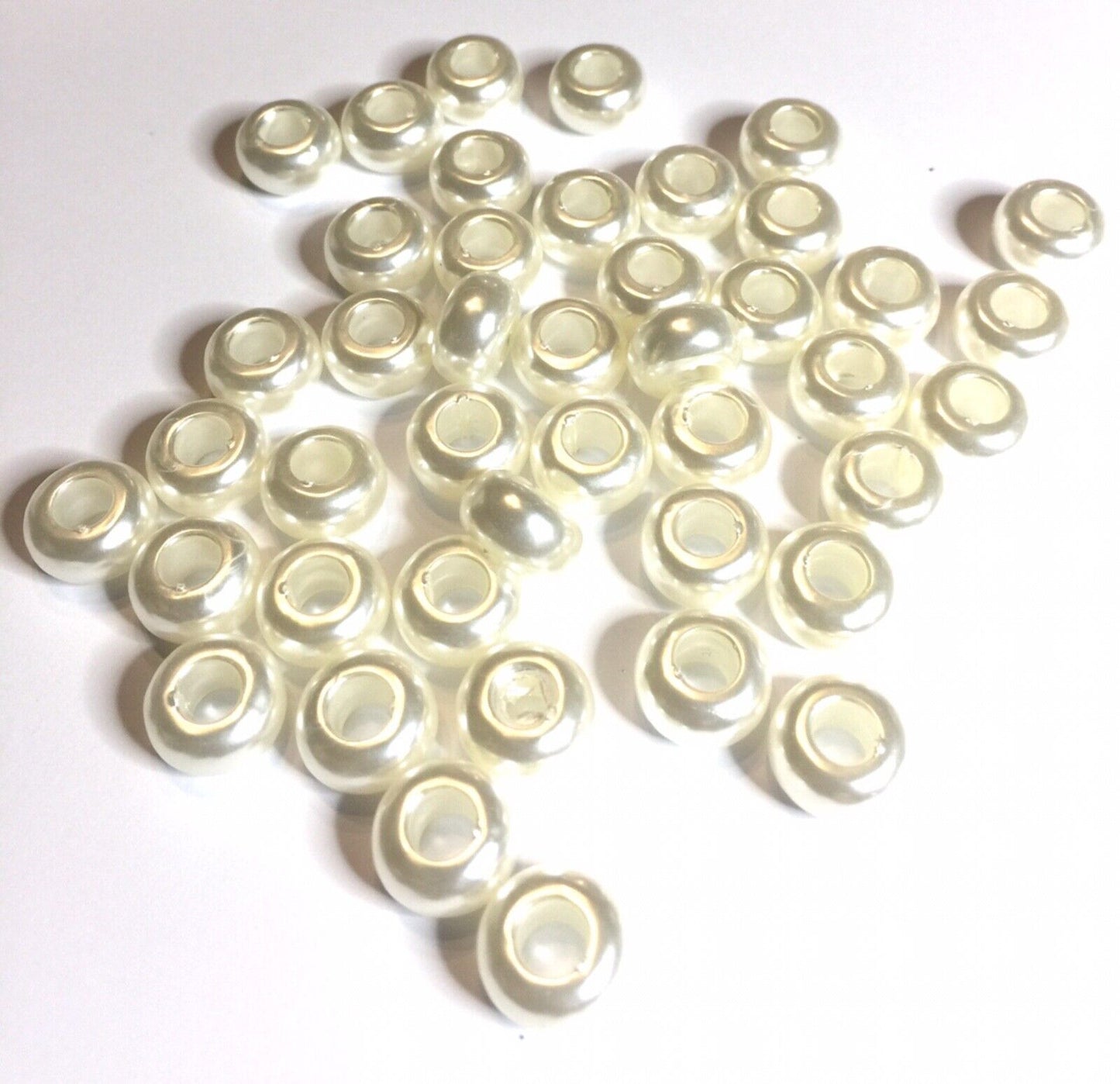 10x Mix Style Acrylic & Resin, Polymer Clay or Glass European Large Hole Bead