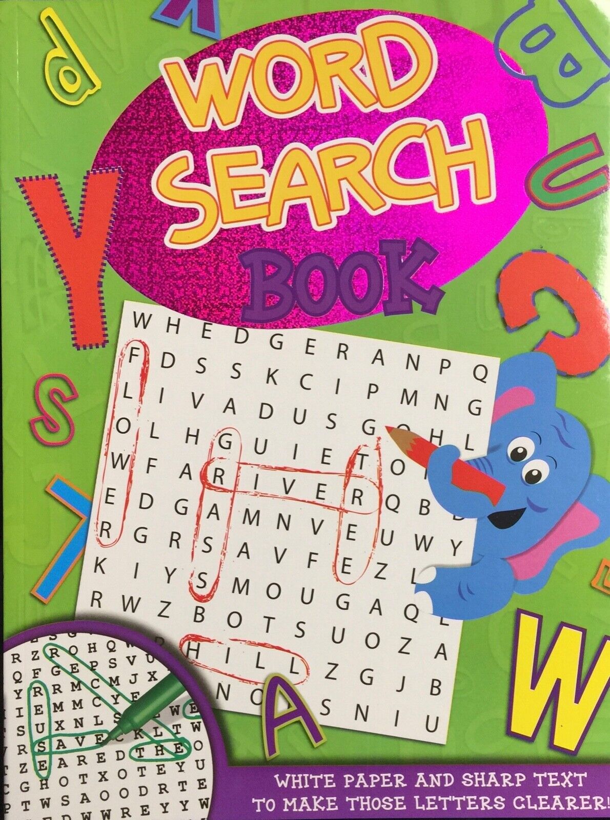 1x A4 Sharp Text 76 White Pages pages Word Search