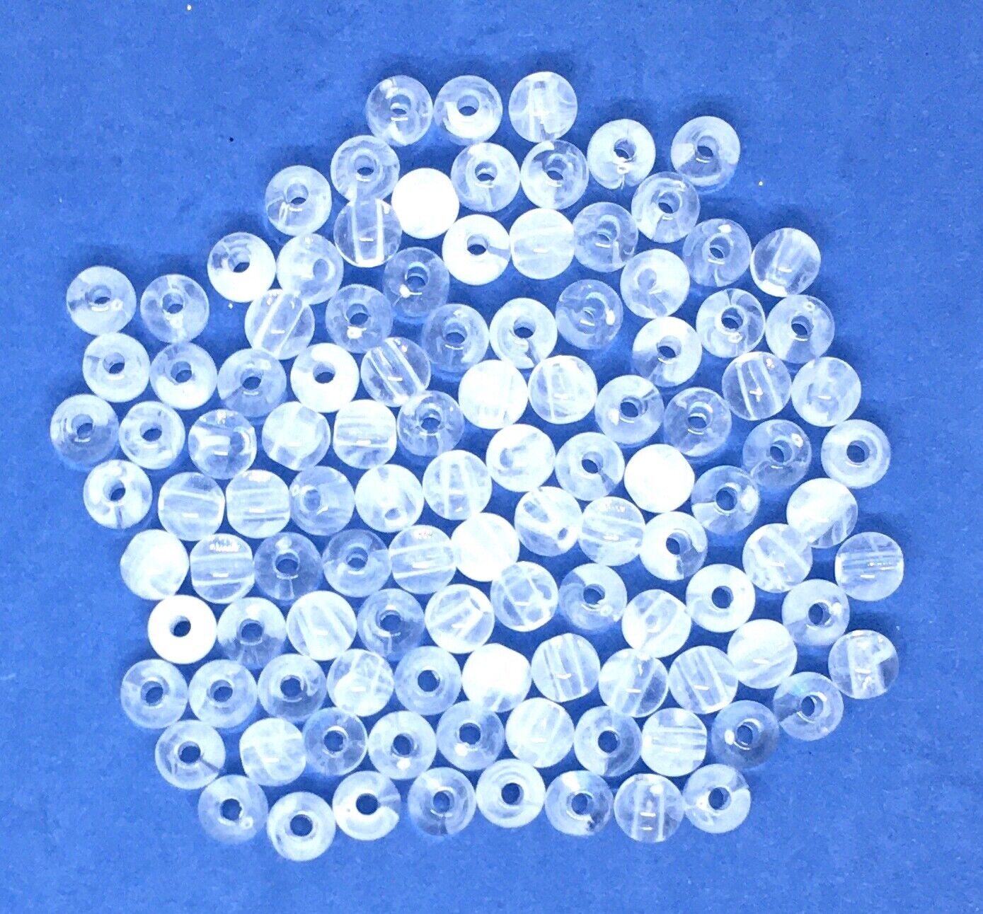 150x White 6mm or 8mm Acrylic Beads for Jewellery Making