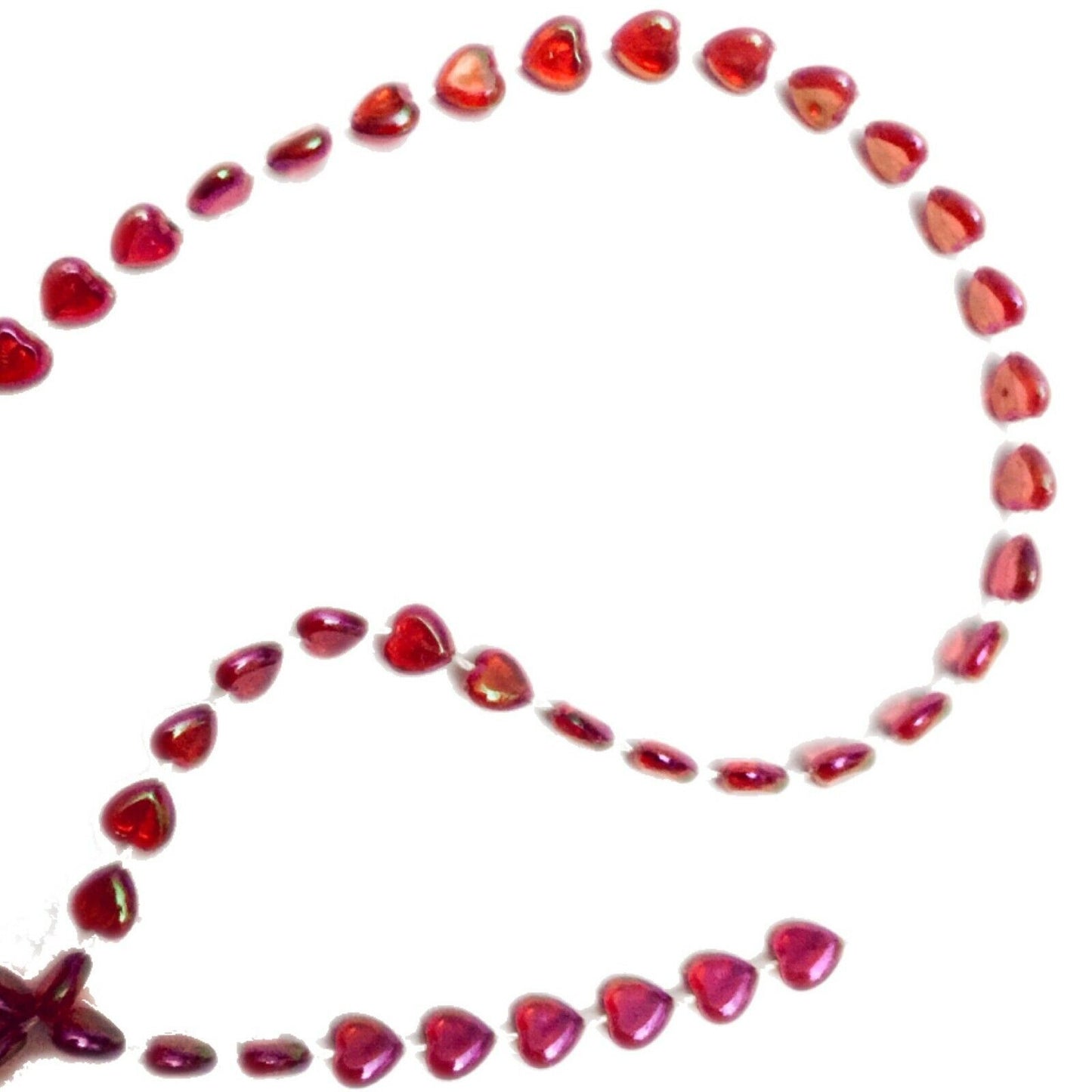 2x yards 6mm Strung Acrylic Mini Heart Beads Trimmings - 2 Colours to Pick