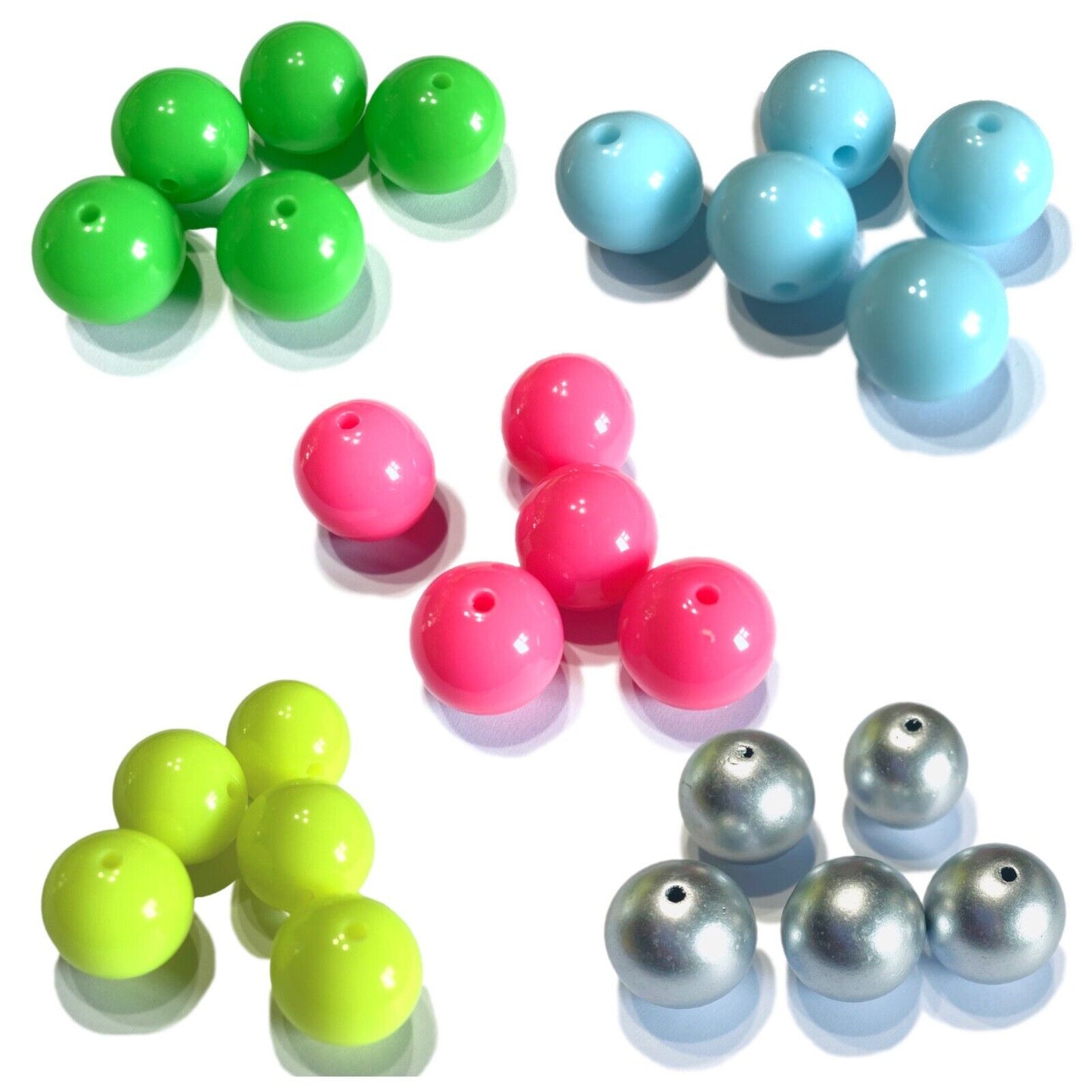 12x Solid Chunky Large 16mm GumBall Candy Bubble Gum Acrylic Beads